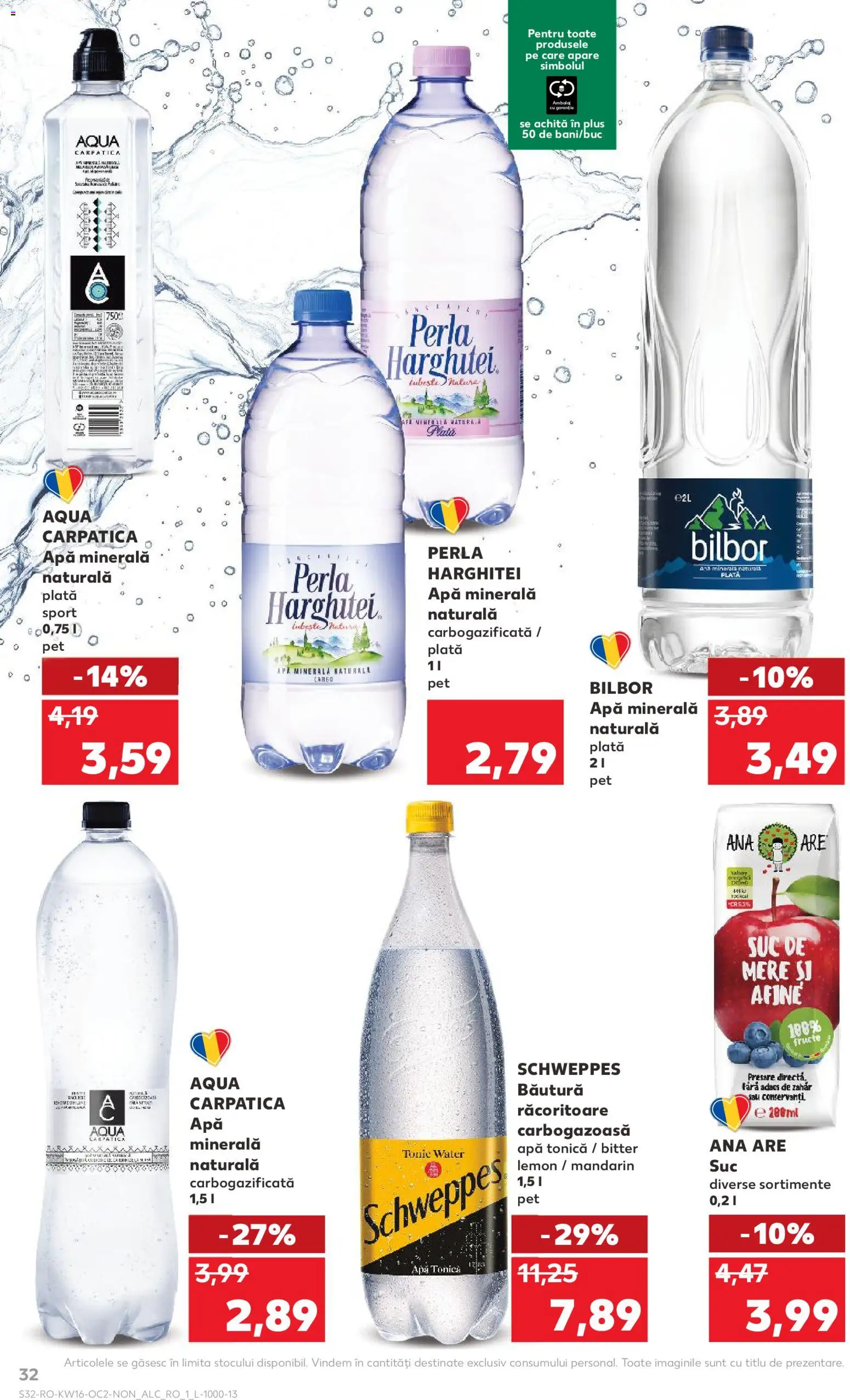Noul catalog Kaufland – valabil de la 15.04.2026 | Pagină: 32 | Produse: Afine, Suc, Apă, Fructe