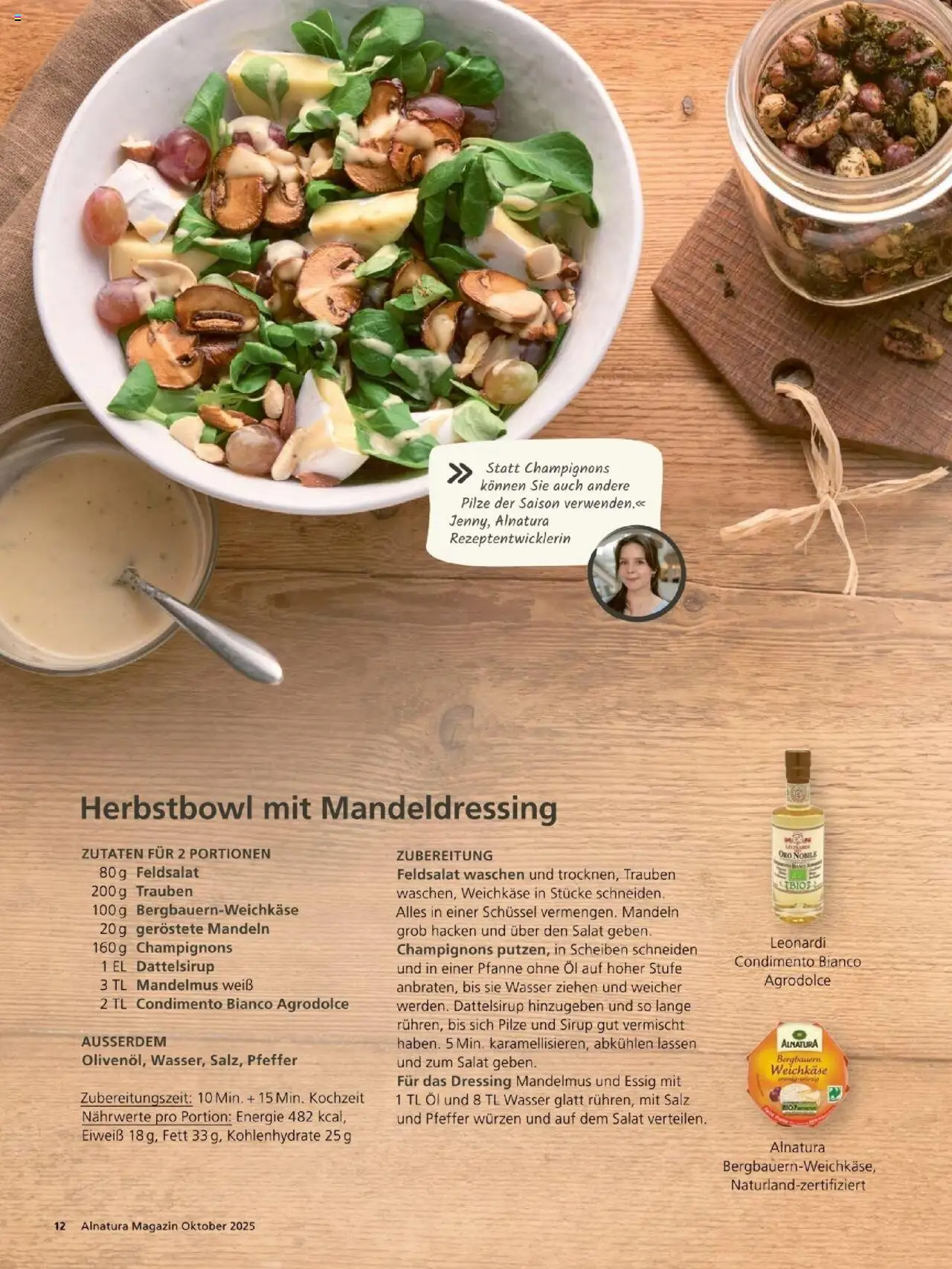 Alnatura Prospekt – gültig ab 01.10.2025 | Seite: 12 | Produkte: Mandeln, Sirup, Salz, Pfeffer