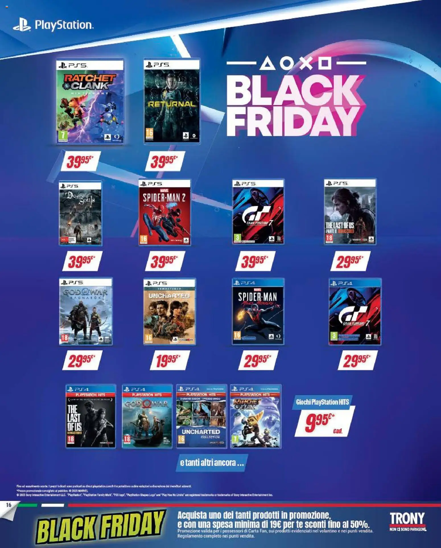 Volantino Trony del 25.11.2025 | Pagina: 16 | Prodotti: Tè, The, Playstation