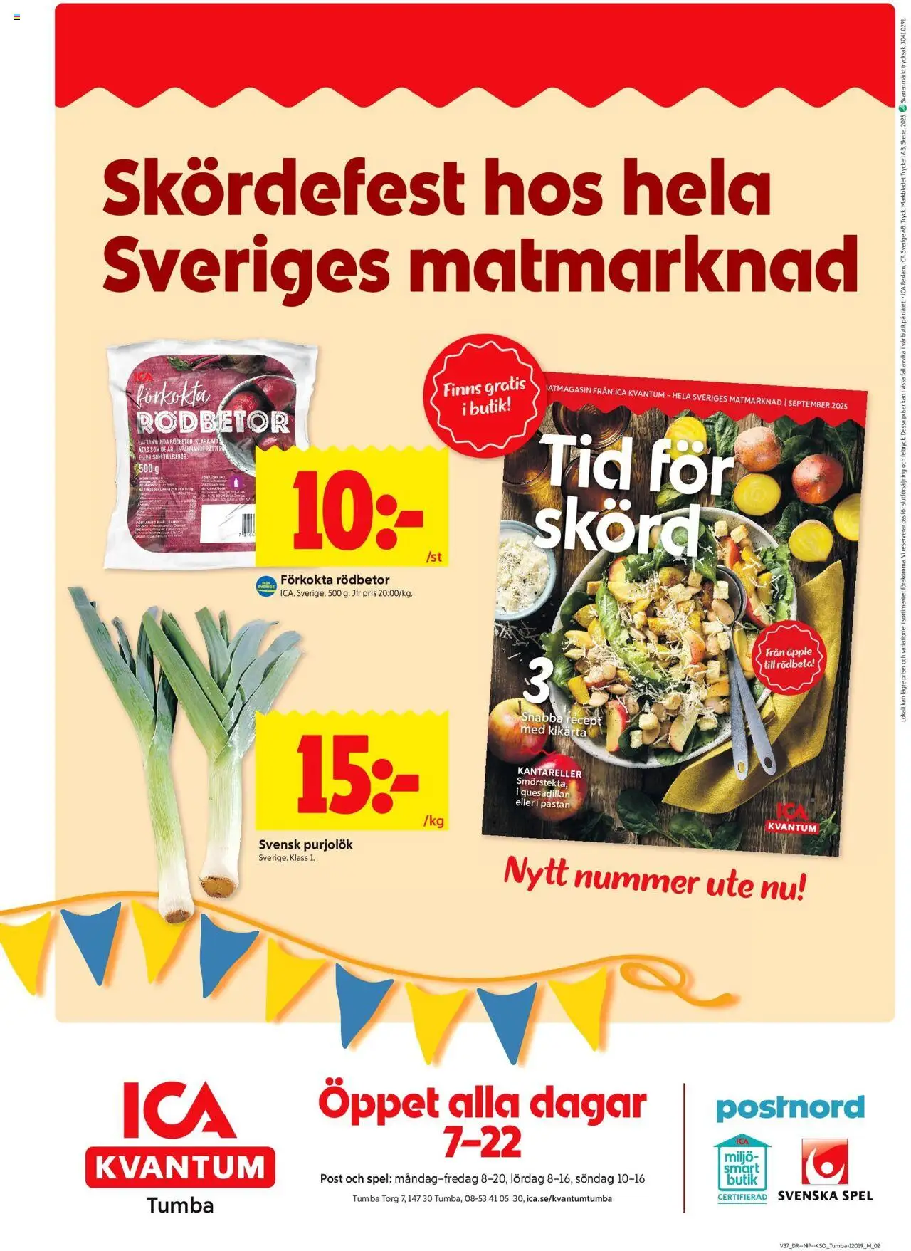 ICA Kvantum reklamblad aktuell från 08.09.2025 | Sida: 6 | Produkter: Rödbeta, Äpple, Spel