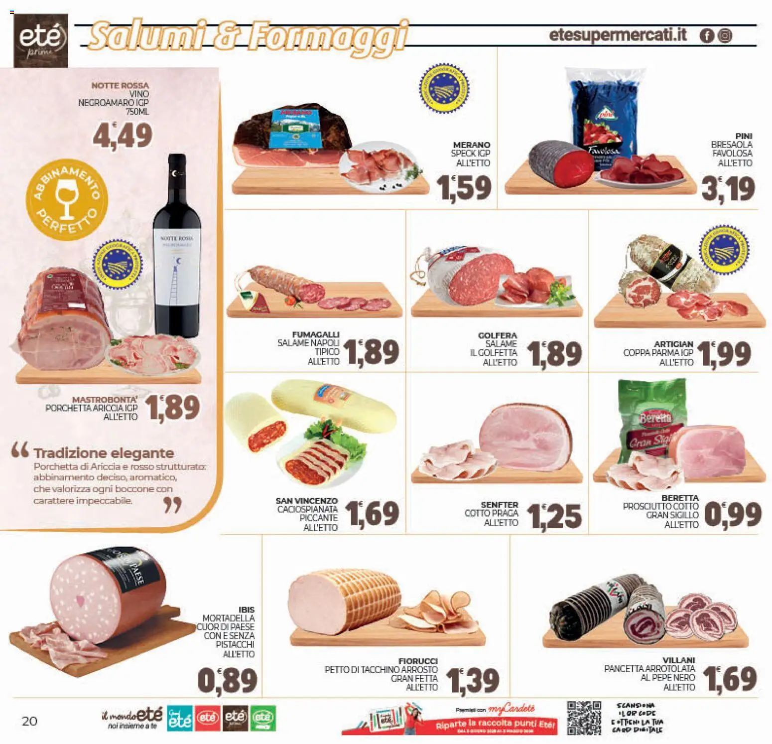 Volantino Eté del 27.12.2025 | Pagina: 20 | Prodotti: Porchetta, Tè, Bresaola, Pancetta