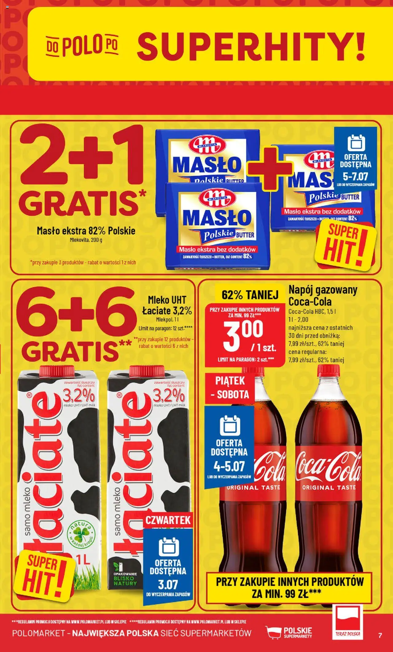 POLOmarket Gazetka od 02.07.2025 | Strona: 7 | Produkty: Mleko, Masło