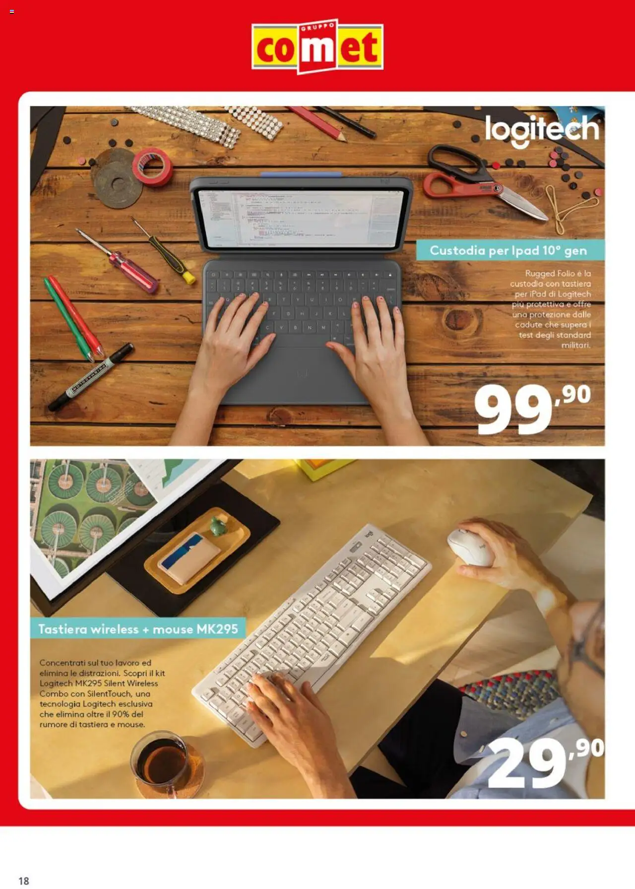 Volantino Comet del 11.09.2025 | Pagina: 18 | Prodotti: Mouse, Tastiera, Ipad