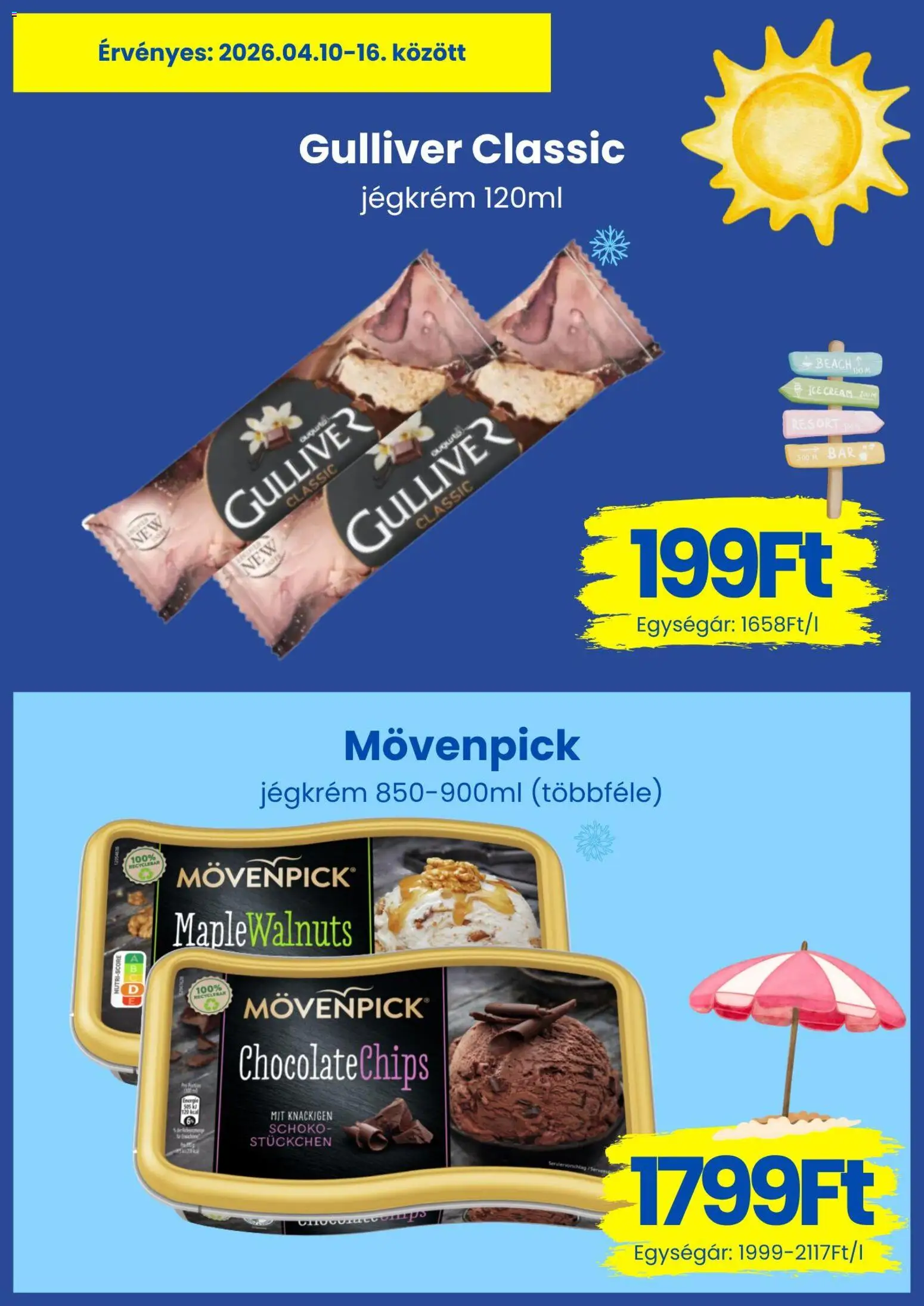 Magnetic akciós ujság - amely érvényes a következő dátumtól: 10.04.2026 | Oldal: 10 | Termékek: Jégkrém