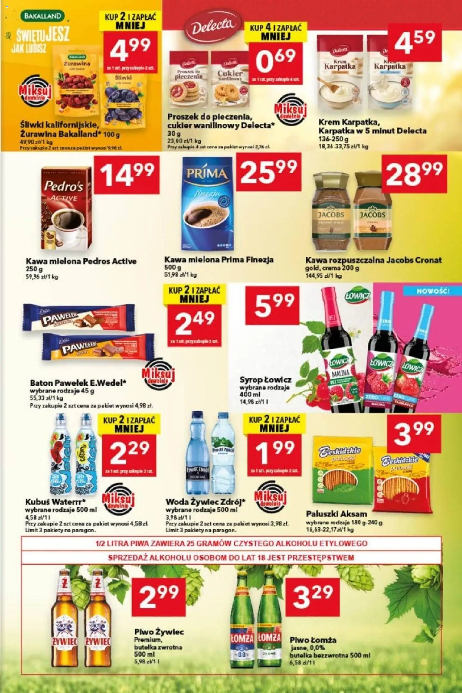 Lewiatan gazetka - Przepis na udany tydzień od 19.03.2026 | Strona: 3 | Produkty: Syrop, Woda żywiec, Baton, Paluszki