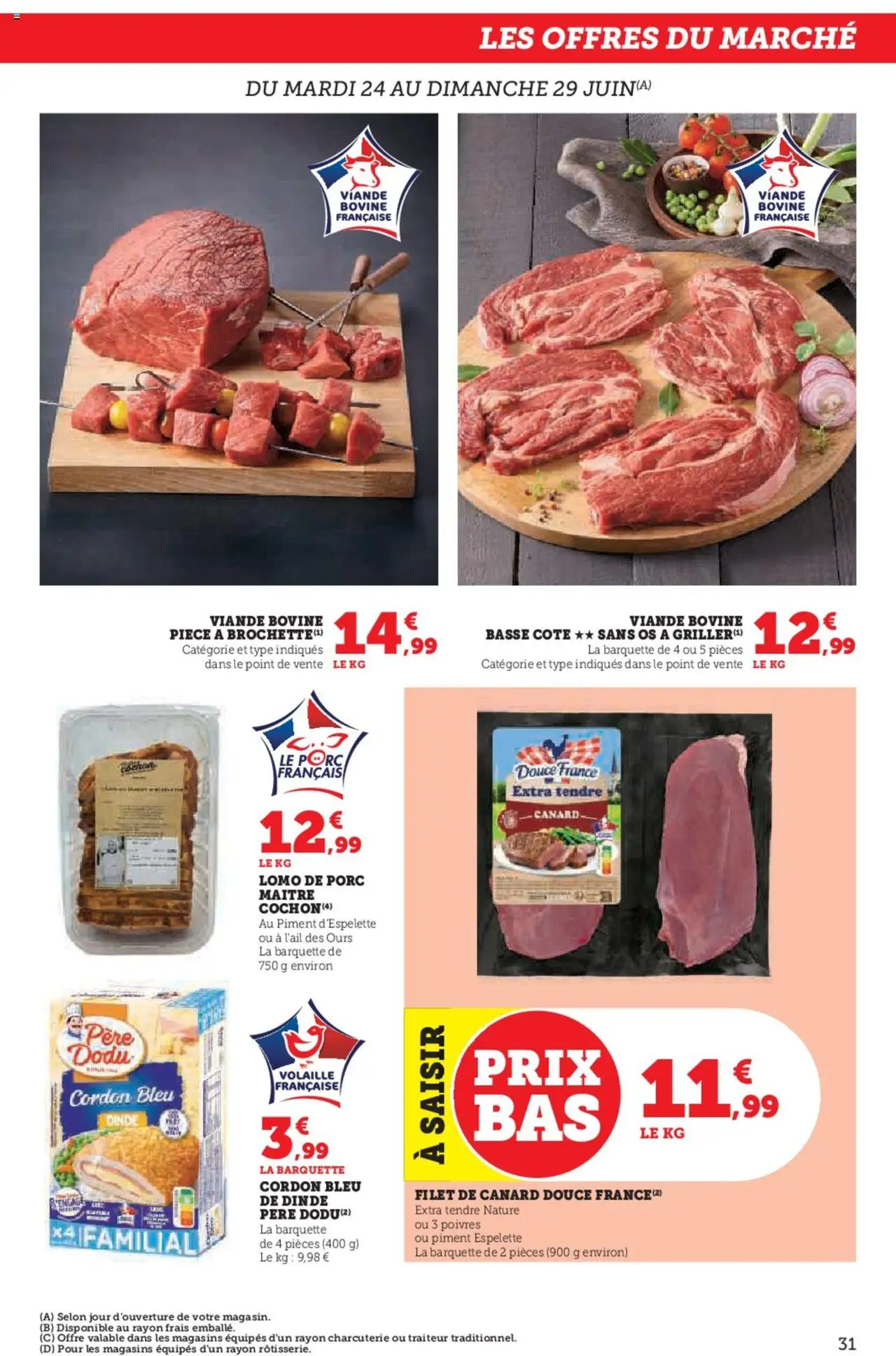  | Page: 31 | Produits: Piment d'espelette, Porc, Basse côte, Viande bovine