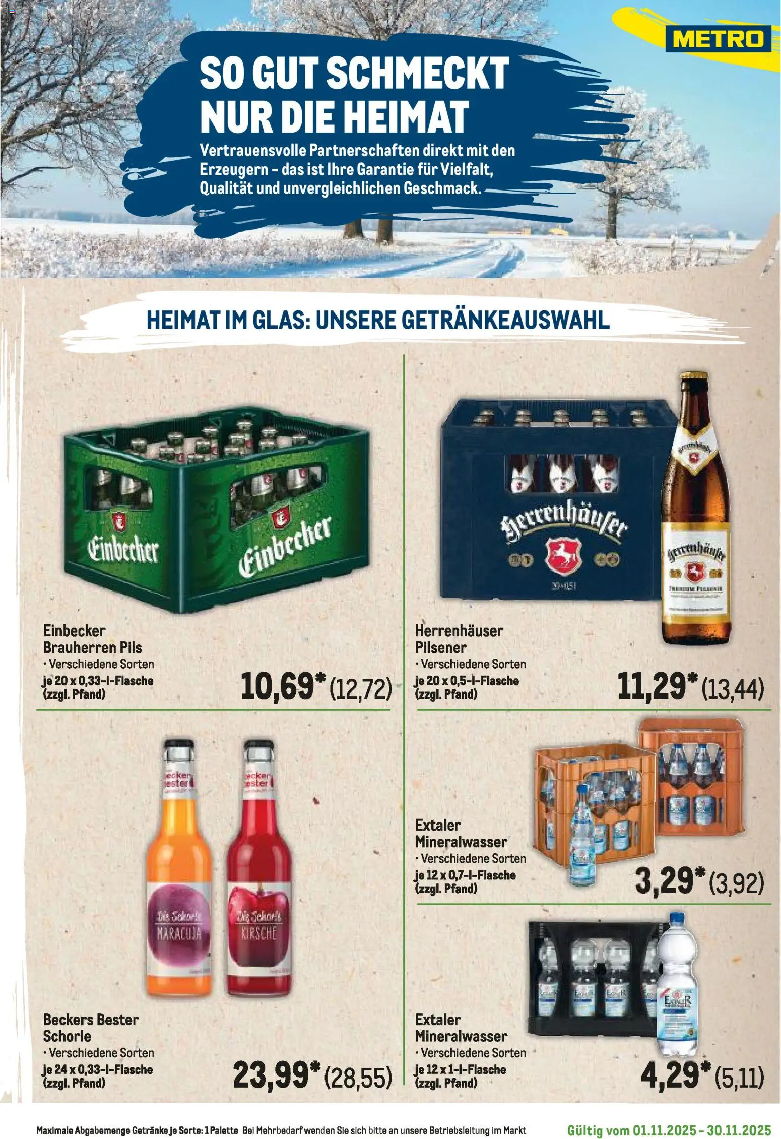 Metro Regionaler Flyer – gültig ab 01.11.2025 | Seite: 77 | Produkte: Pils, Mineralwasser