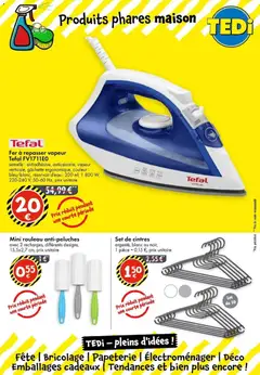 TEDi - Prévisualisation de TEDi - TEDi - pleins d'idées valide à partir de 19.02.2026 | Page: 8 | Produits: Fer à repasser, Réservoir d'eau, Rouleau, Tefal