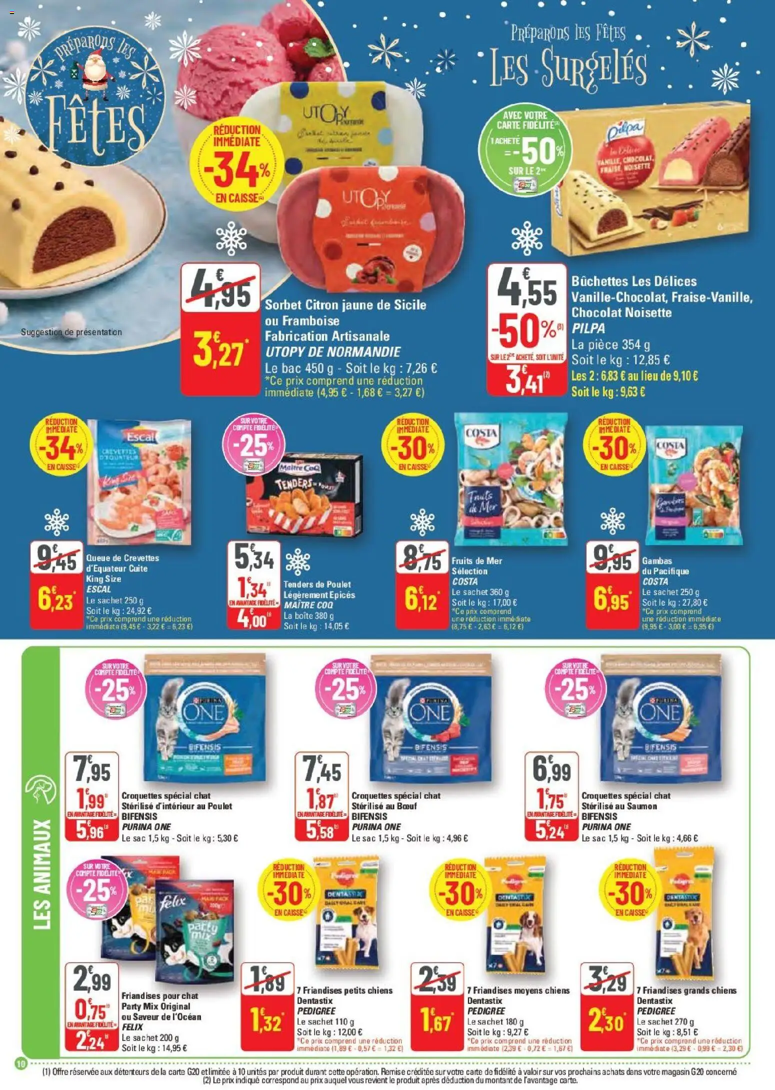 {H1} | Page: 10 | Produits: Fruits de mer, Framboise, Noisette, Crevettes