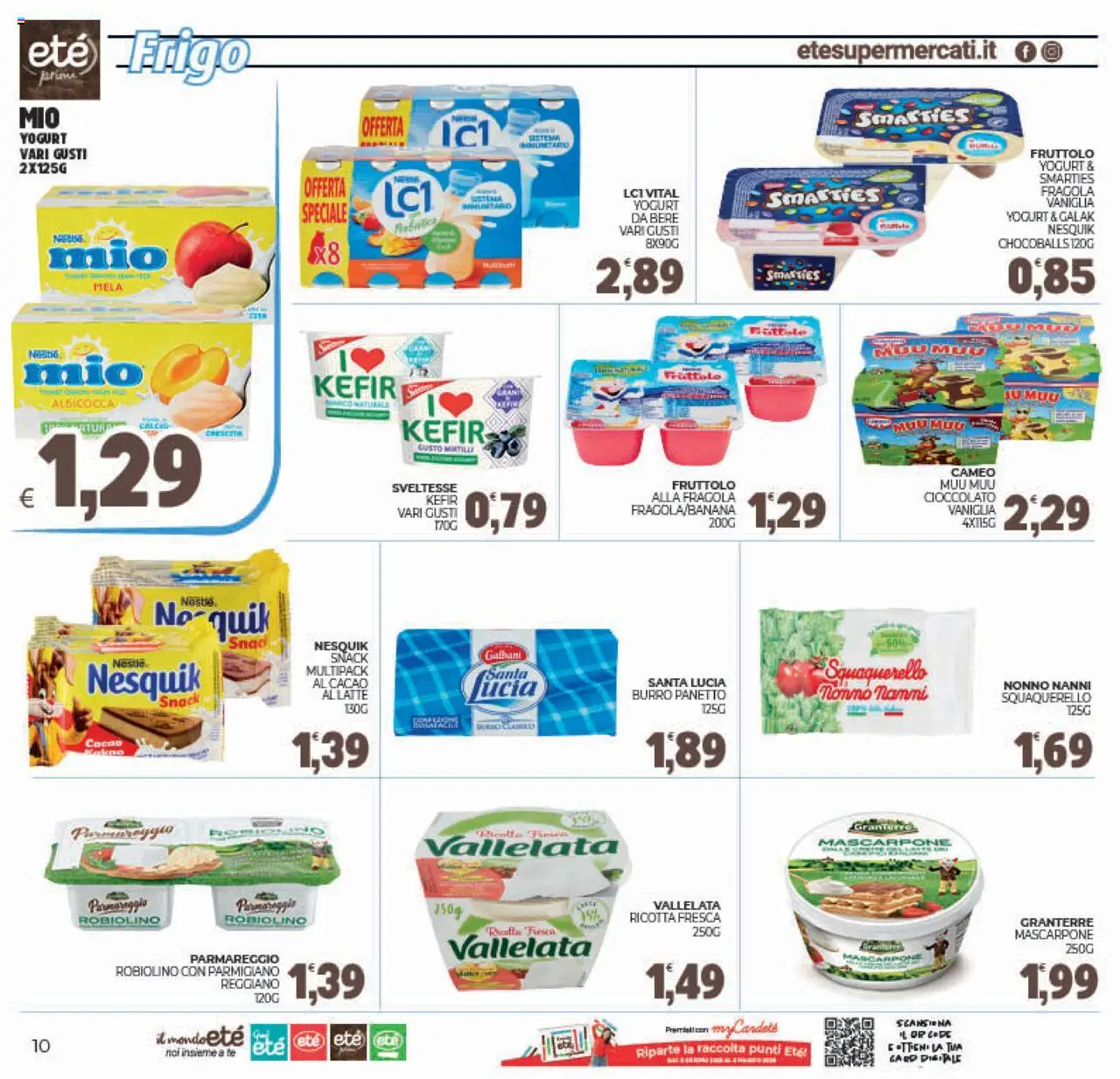 Volantino Eté del 29.08.2025 | Pagina: 10 | Prodotti: Burro, Mirtilli, Ricotta, Mascarpone