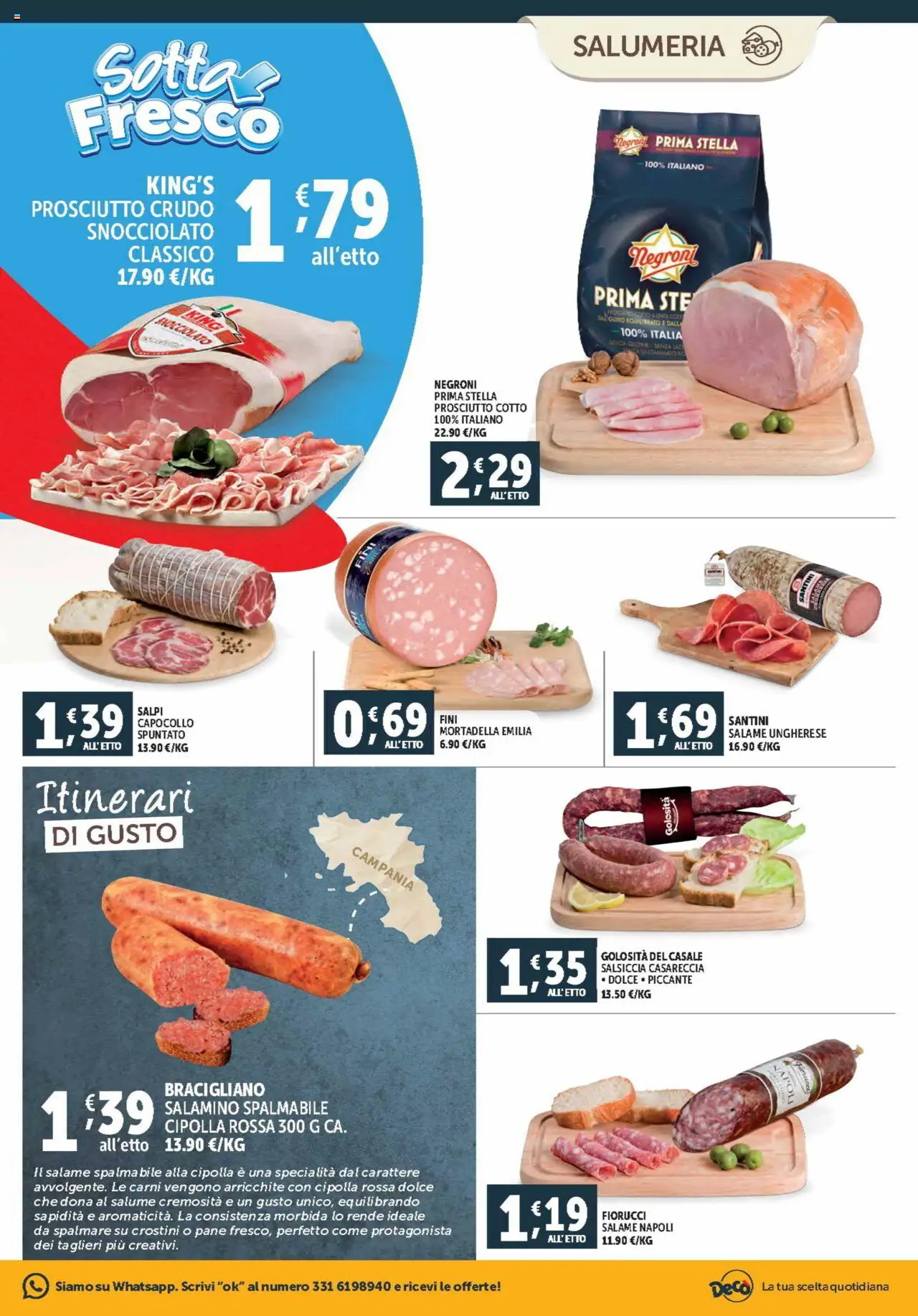 Volantino Decò del 04.10.2025 | Pagina: 3 | Prodotti: Prosciutto Cotto, Pane, Prosciutto, Salsiccia