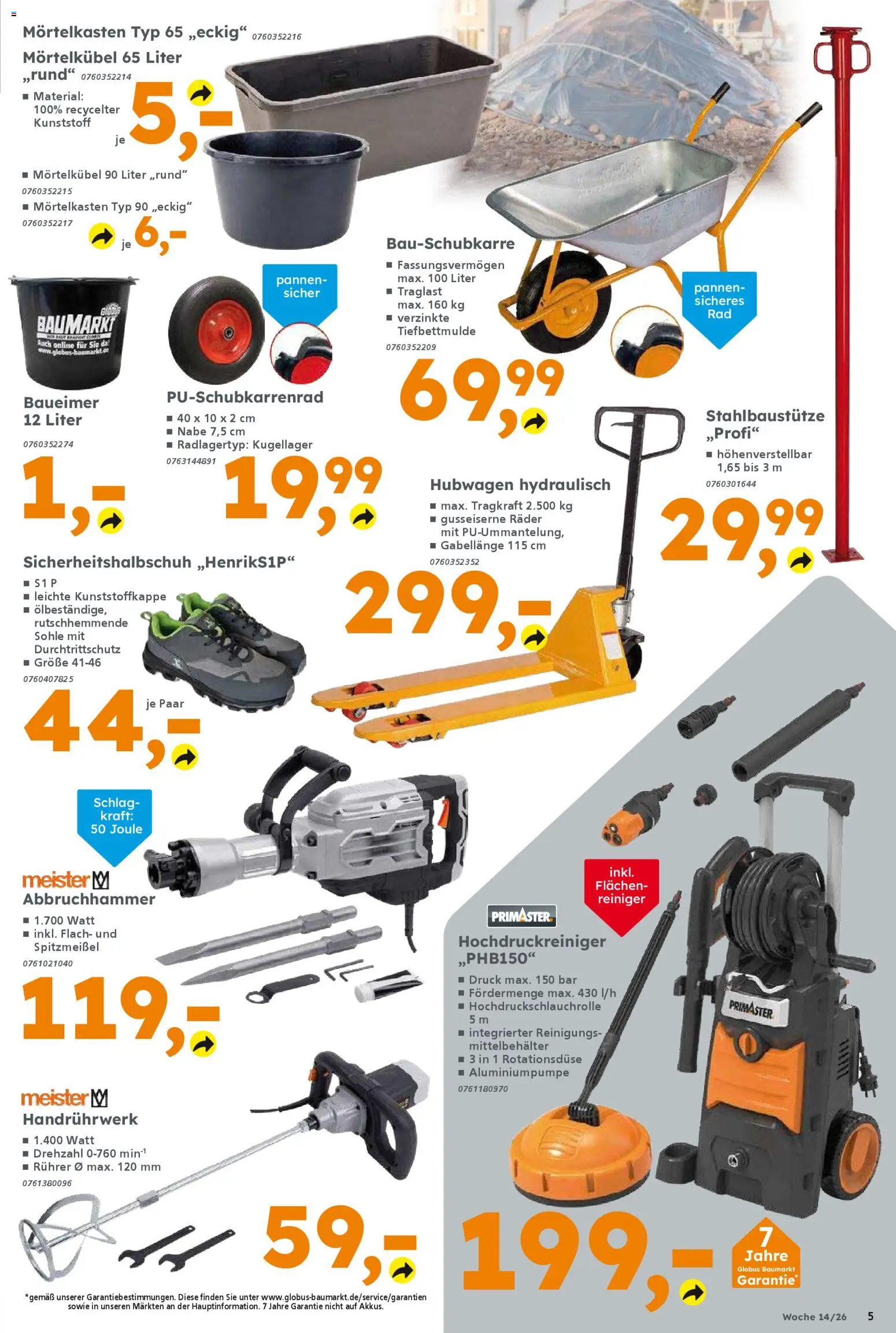 Globus Baumarkt Prospekt Saarbrücken	 – gültig ab 30.03.2026 | Seite: 5 | Produkte: Hochdruckreiniger