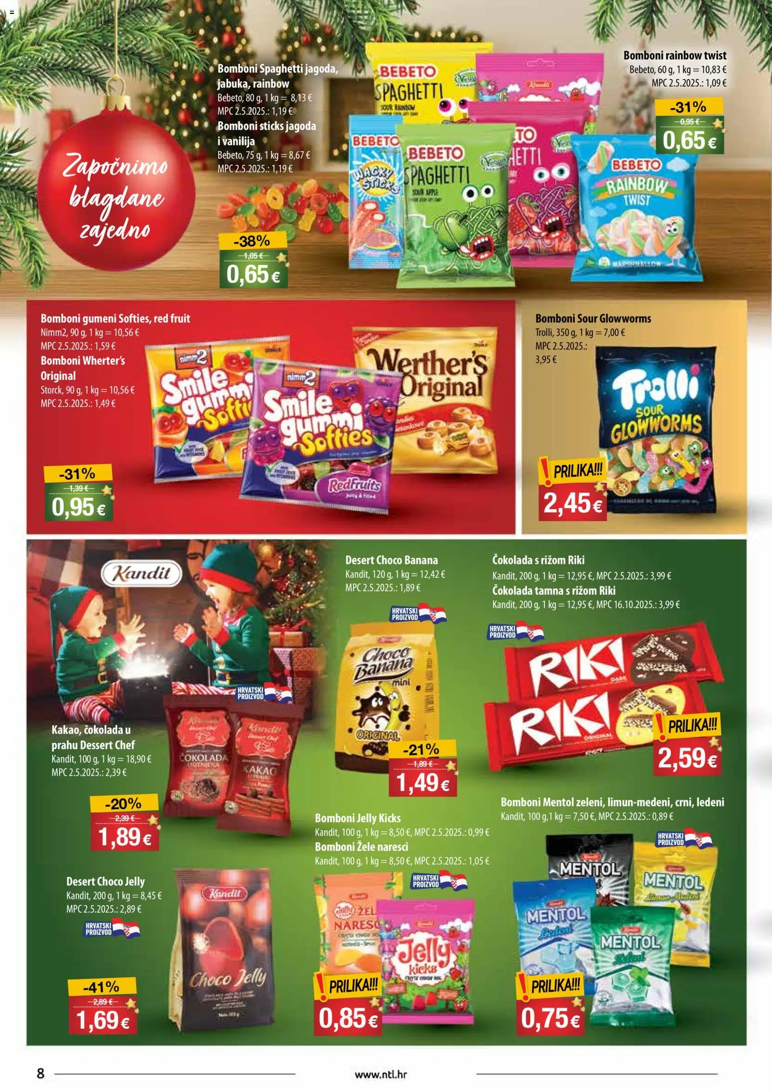 NTL katalog | vrijedi od 03.12.2025 | Stranica: 8 | Proizvodi: Čokolada, Bomboni, Kakao