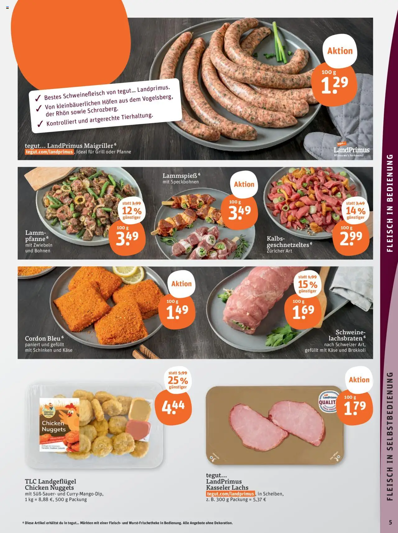 Tegut Prospekt – gültig ab 08.09.2025 | Seite: 7 | Produkte: Grill, Käse, Brokkoli, Schinken