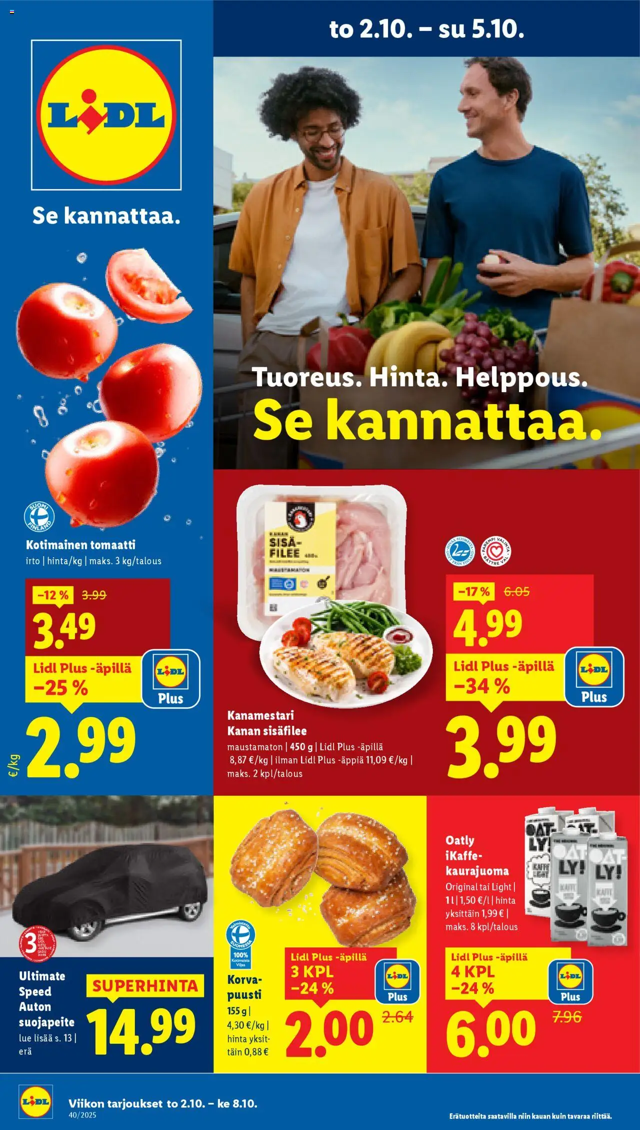 Lidl tarjoukset – voimassa 02.10.2025 alkaen | Sivu: 1 | Tuotteet: Kaurajuoma