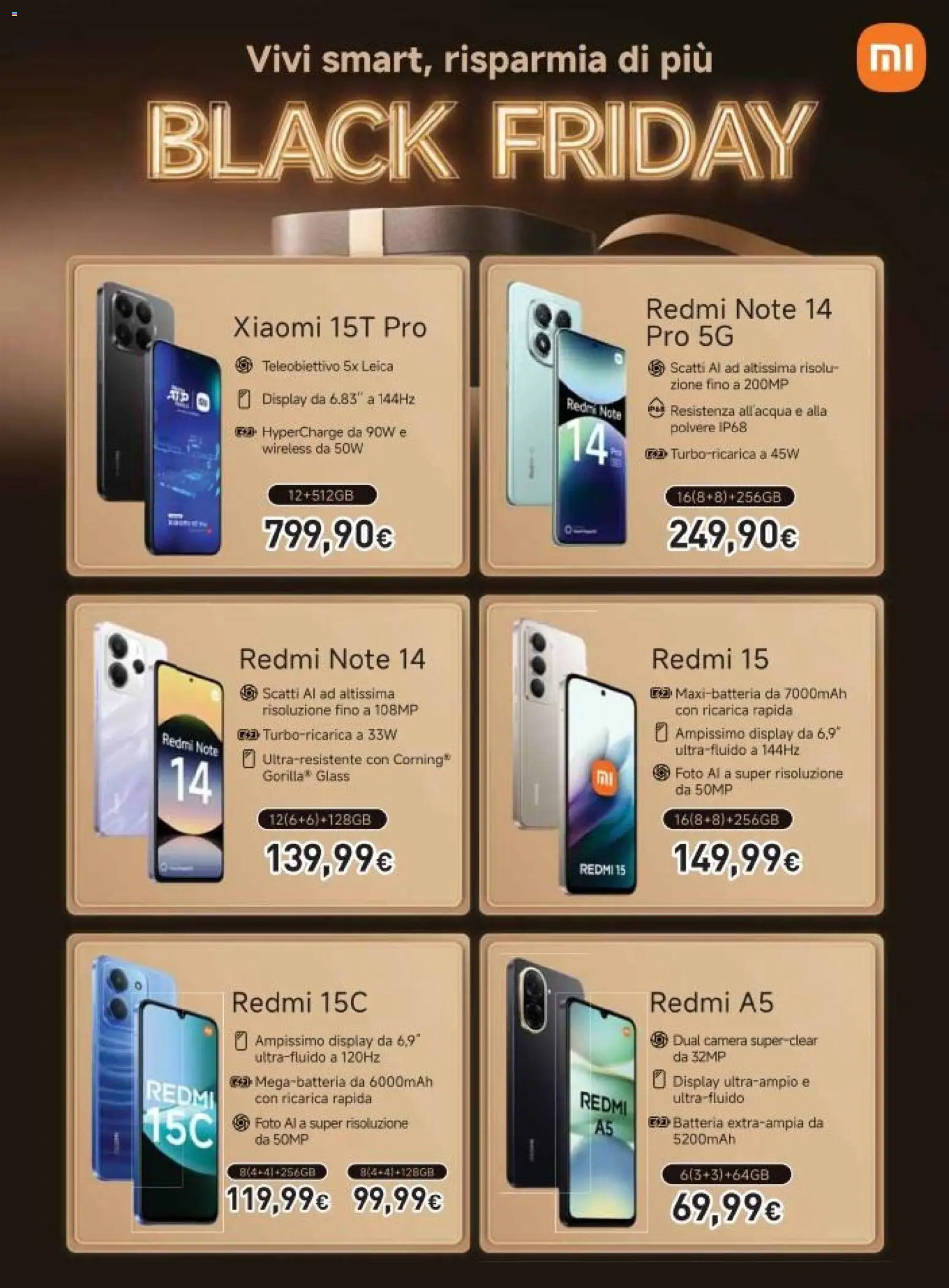 Volantino Unieuro del 26.11.2025 | Pagina: 50 | Prodotti: Xiaomi, Batteria