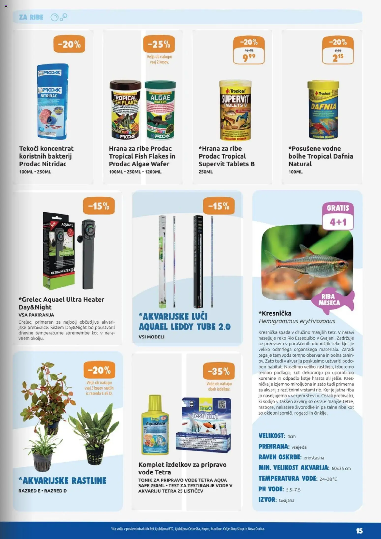 Novi Mr. Pet katalog ponudbe – veljaven od 01.11.2025 | Stran: 15 | Izdelki: Tonik, Ribe, Riba, Voda