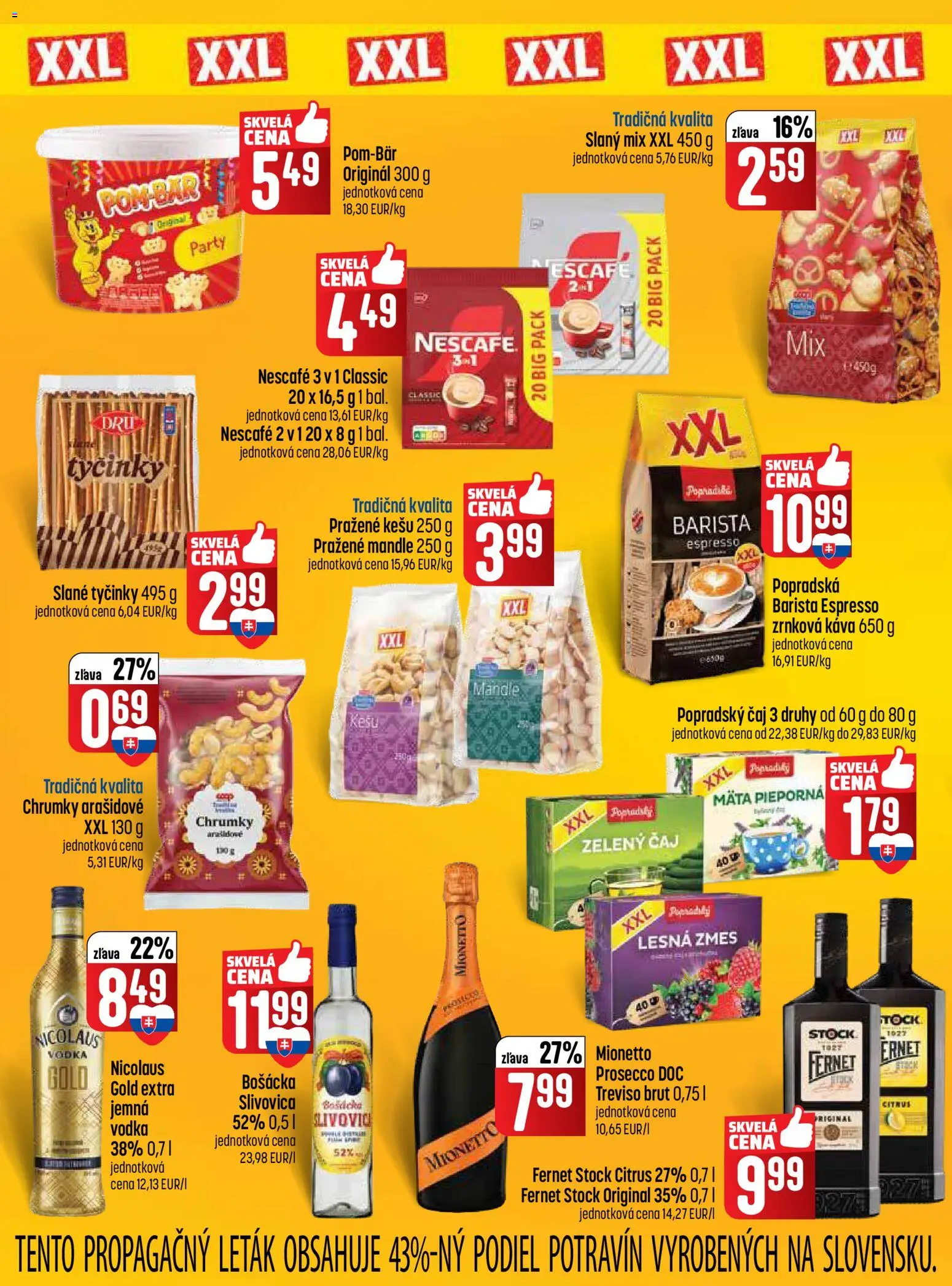 Nové COOP Jednota akcie – leták je platný od 16.04.2026 | Strana: 6 | Produkty: Čaj, Vodka, Fernet Stock, Zrnková káva