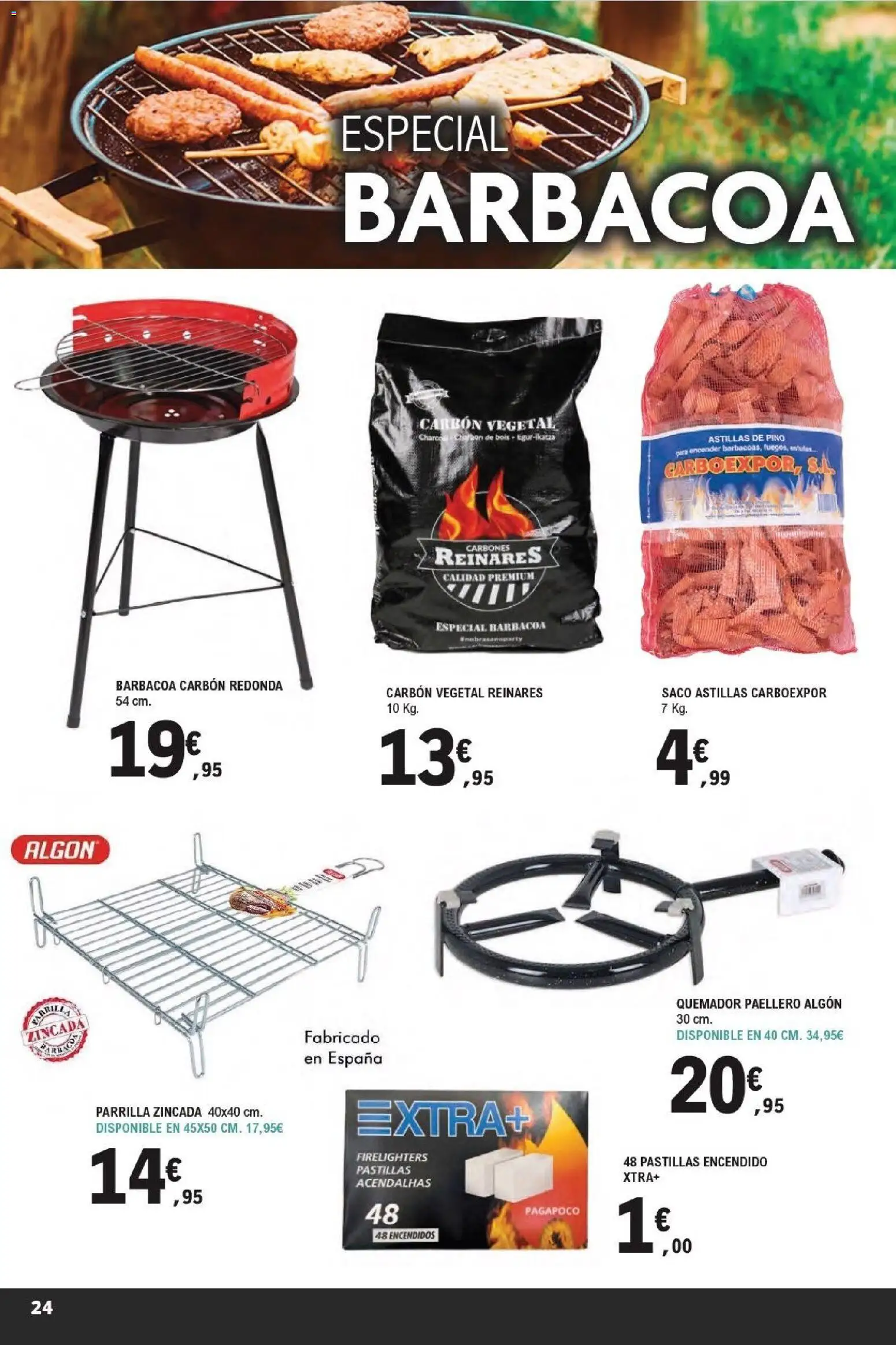 E.Leclerc Productos Estrella │ válido desde el 15.04.2026 | Página: 24 | Productos: Barbacoa, Quemador, Parrilla