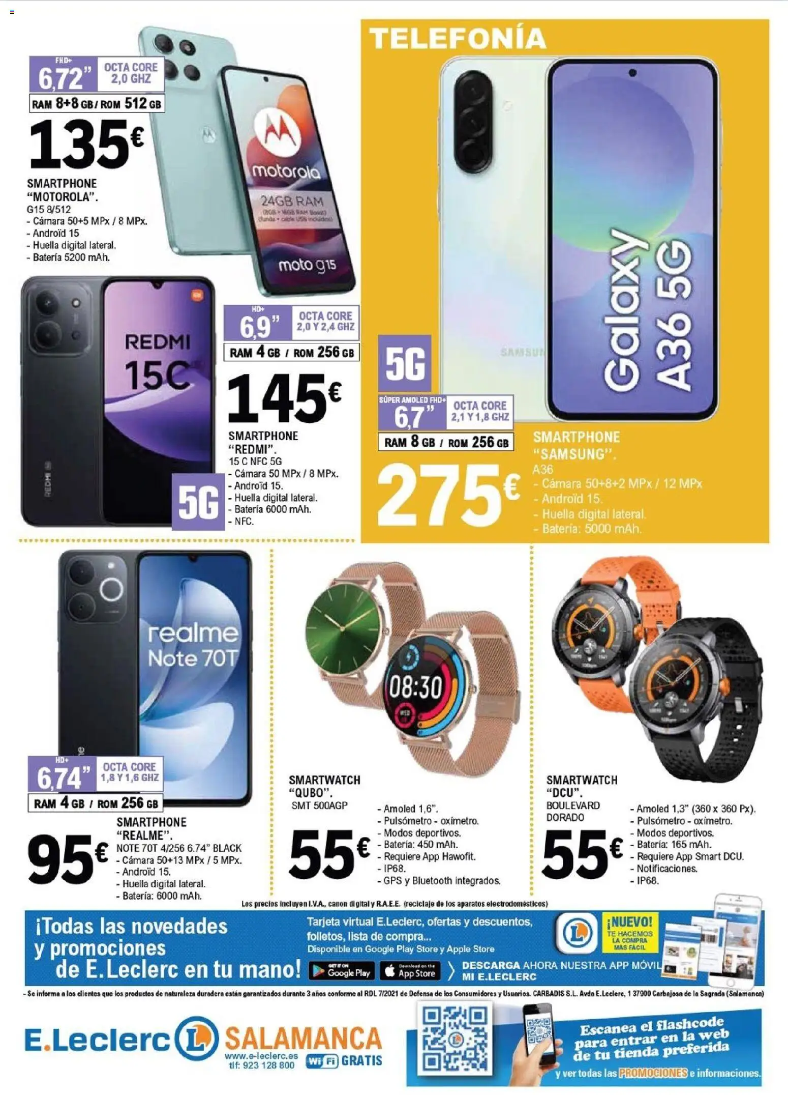 E.Leclerc - Salamanca │ válido desde el 18.02.2026 | Página: 16 | Productos: Té, Smartphone, Apple, Batería