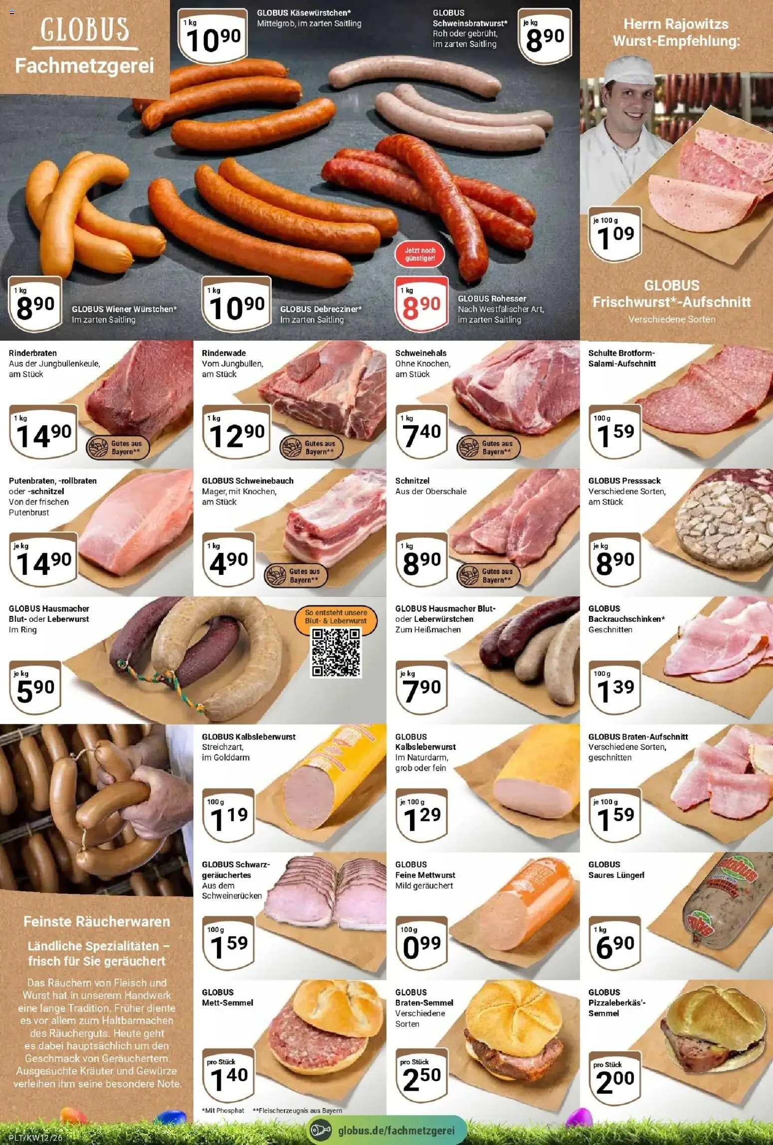 Globus prospekt Plattling	 – gültig ab 15.03.2026 | Seite: 6 | Produkte: Schnitzel, Gewürze, Wurst, Fleisch