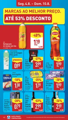 Aldi folheto │ válido de 04.08.2025 | Página: 12 | Produtos: Refrigerante, Leite, Óleo, Café