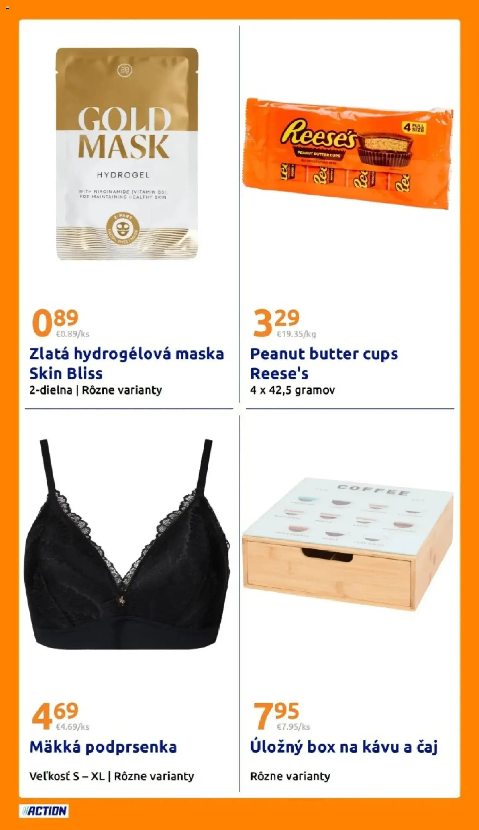 Nové Action akcie – leták je platný od 03.03.2026 | Strana: 20 | Produkty: Čaj, Maska, Podprsenka