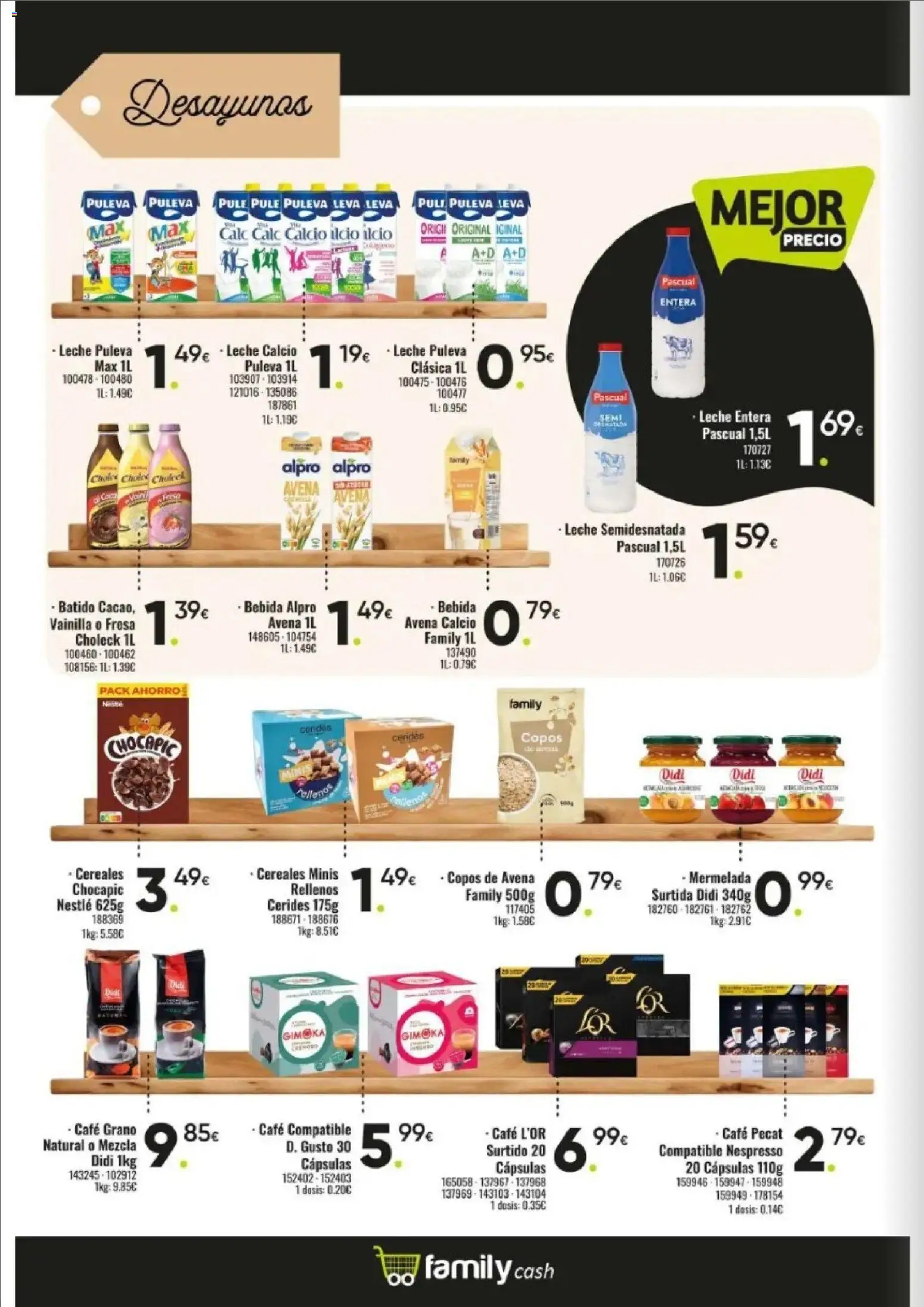 Family Cash folleto │ válido desde el 12.01.2026 | Página: 10 | Productos: Leche entera, Leche, Café, Copos
