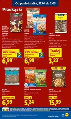Pogląd oferty "ALESTO Nasiona chia, Nasiona chia, 160 g" - ważna od 27.04.2026 | Strona: 83