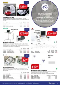 Lyreco - erbjudanden - Förhandsvisning av reklamblad från butik Lyreco aktuell från 30.09.2025 | Sida: 19 | Produkter: Penna, Kuvert, Dator, Tangentbord