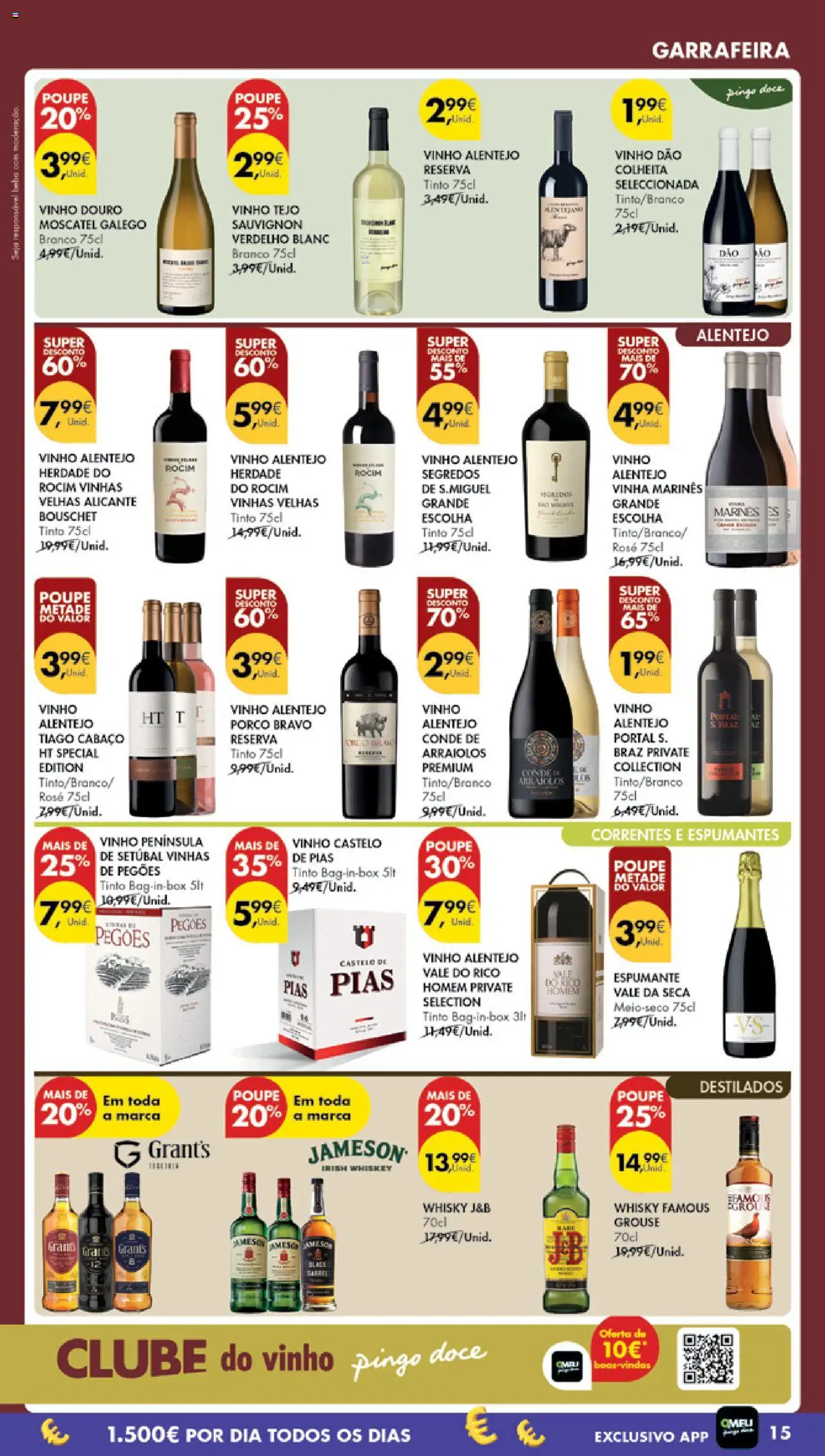 Pingo Doce Poupe Esta Semana Madeira │ válido de 14.10.2025 | Página: 15 | Produtos: Whisky, Espumante, Vinho