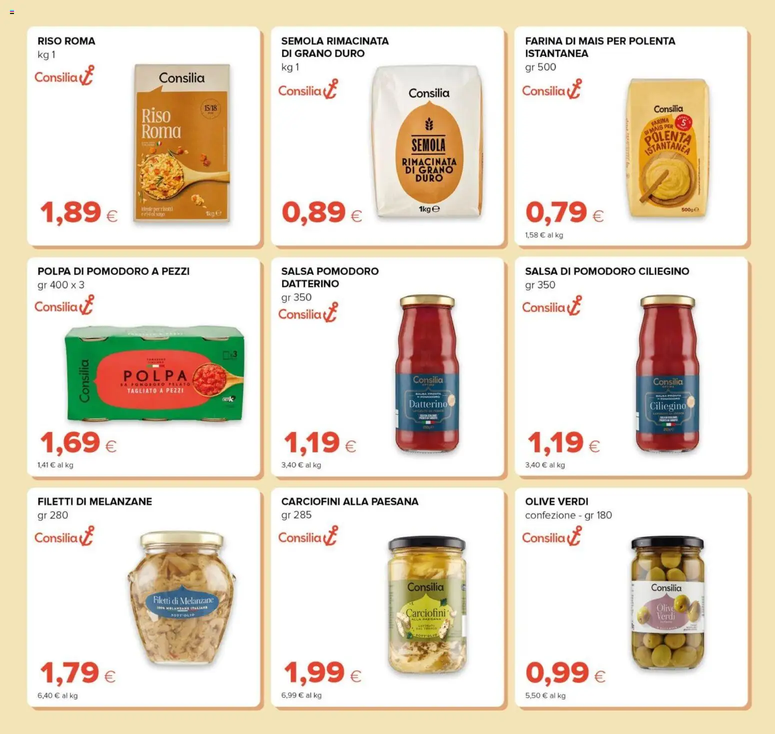 Volantino Tigre del 01.01.2026 | Pagina: 15 | Prodotti: Pomodoro, Olive, Farina, Melanzane