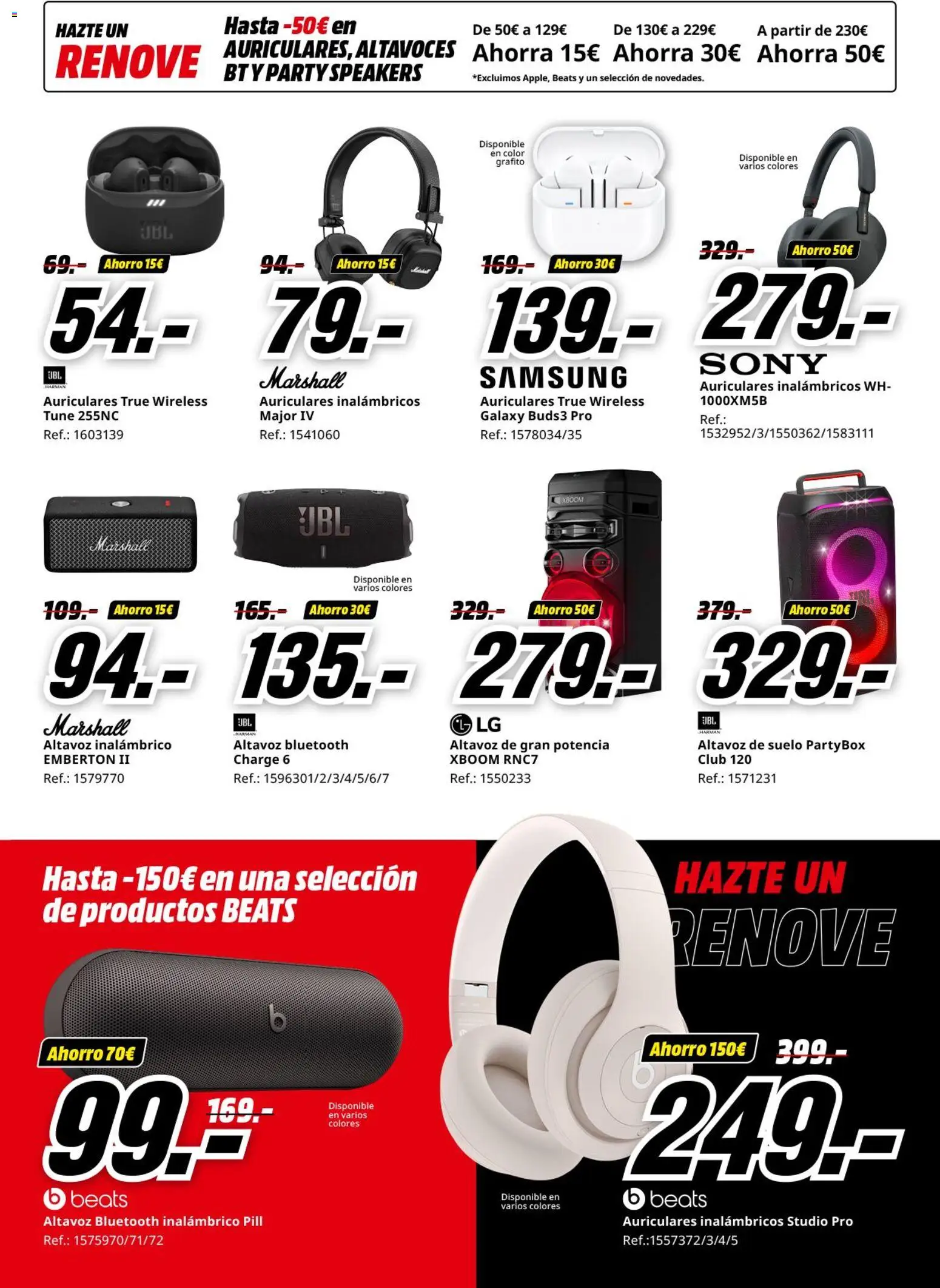 Media Markt folleto │ válido desde el 11.03.2026 | Página: 22 | Productos: Altavoces, Auriculares, Altavoz