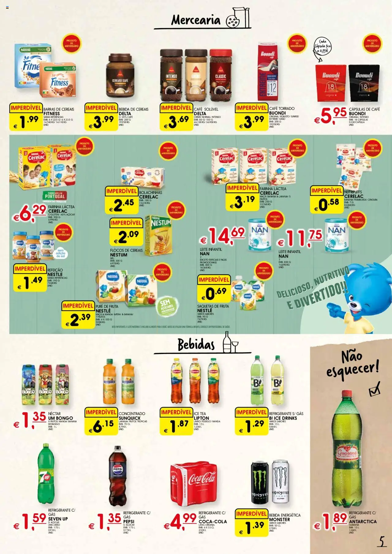 Meu Super folheto │ válido de 09.10.2025 | Página: 5 | Produtos: Banana, Açúcar, Cereais, Bebida