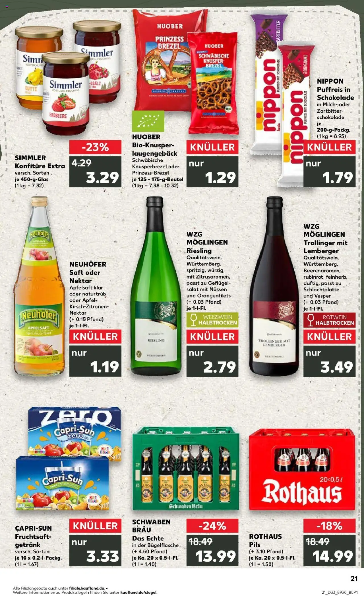 Kaufland prospekt Bad Dürrheim	 - gültig ab dem 14.08.2025 | Seite: 21 | Produkte: Schokolade, Rotwein halbtrocken, Äpfel, Salat