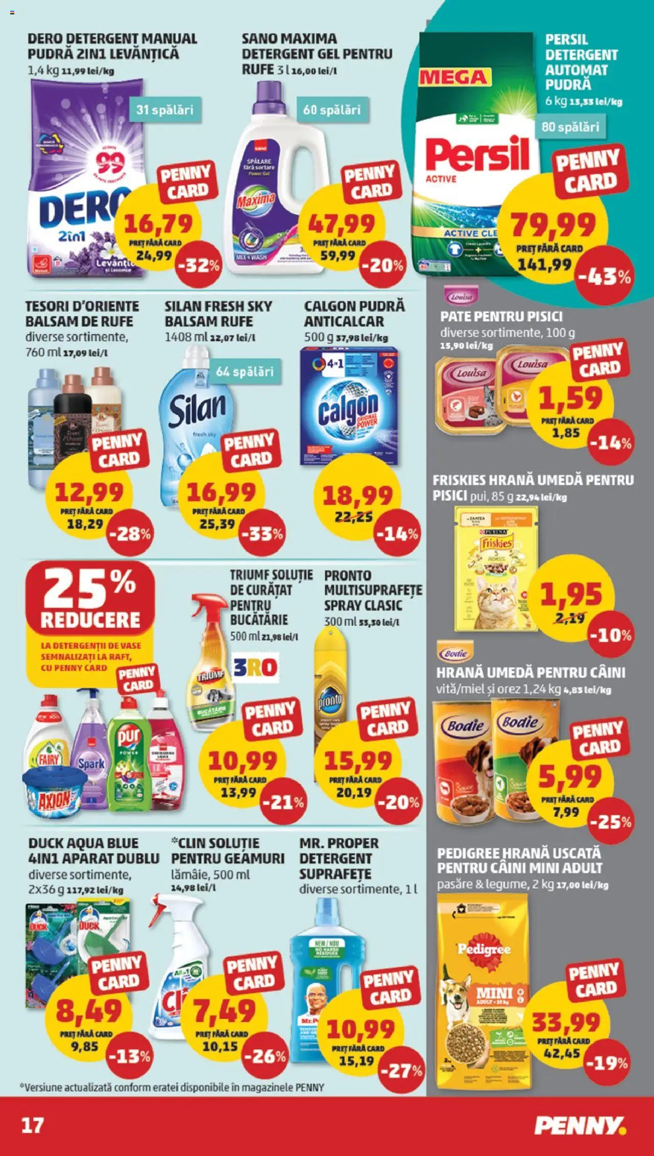 Noul catalog PENNY – valabil de la 08.10.2025 | Pagină: 17 | Produse: Kedi Ödül Oyuncakları, Pudră, Orez, Detergent