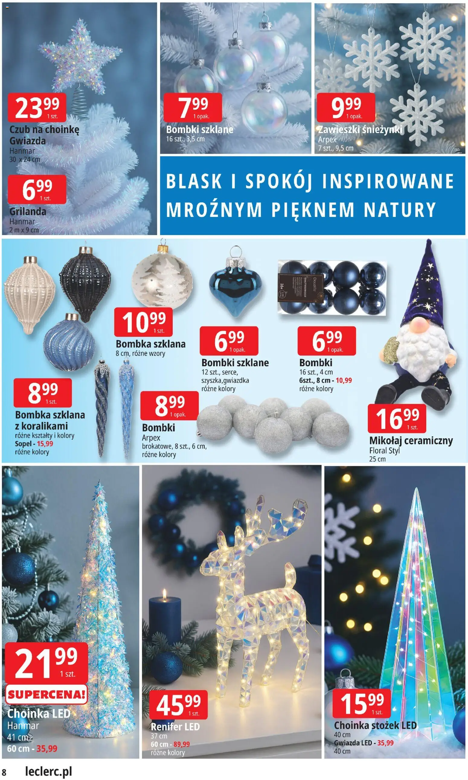 E.Leclerc Gazetka - Warszawa Jerozolimskie od 12.11.2025 | Strona: 8 | Produkty: Choinka