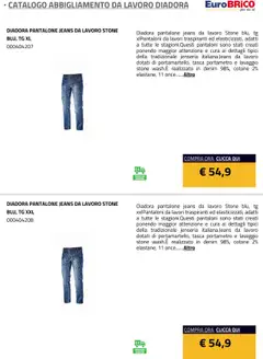 Anteprima del volantino Eurobrico Abbigliamento da Lavoro Diadora catalogo valido a partire dal 23.07.2025 | Pagina: 53 | Prodotti: Pantaloni, Jeans