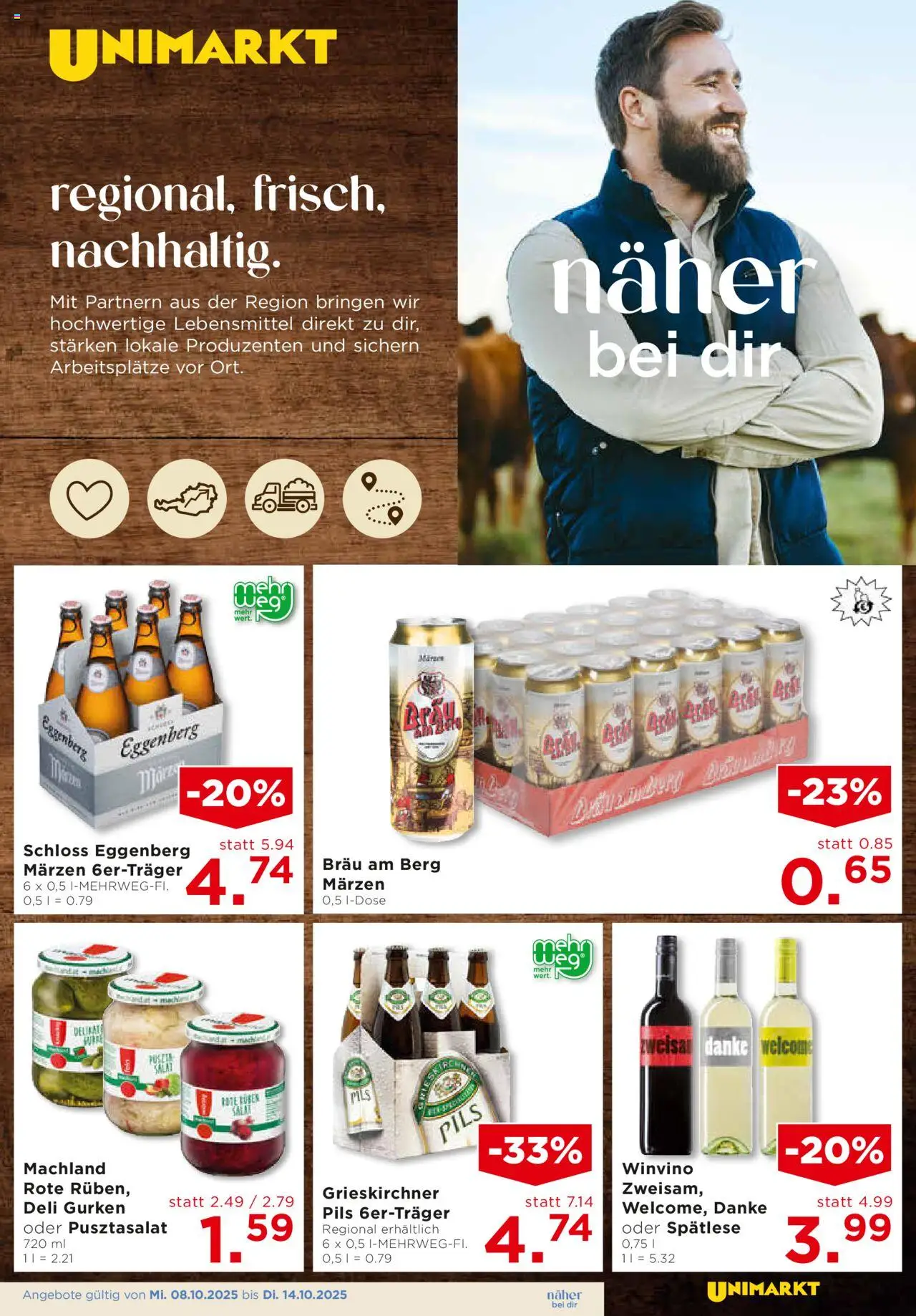 Unimarkt Salzkammergut gültig ab 08.10.2025 | Seite: 7 | Produkte: Gurken, Libacomb