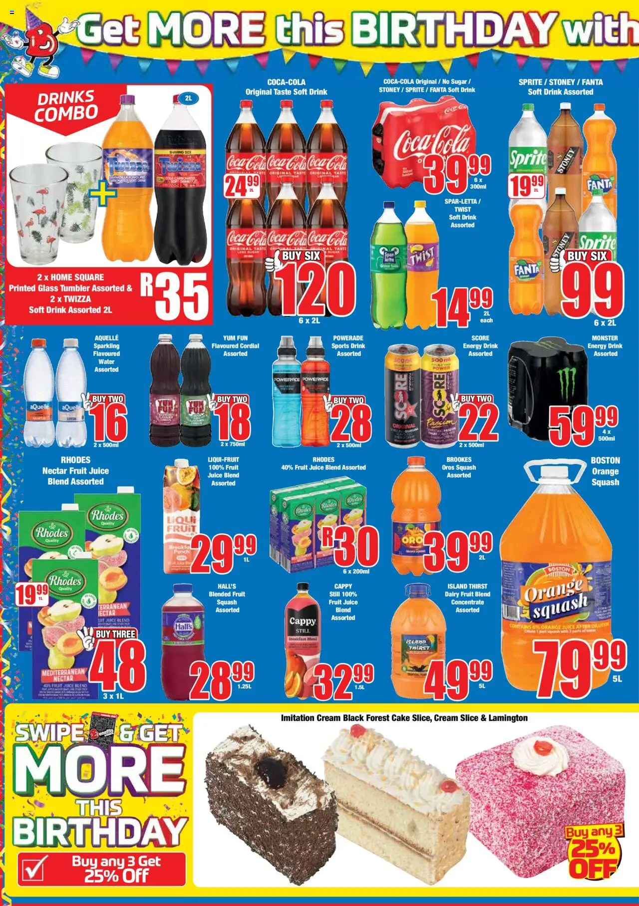 Boxer - Free State, Northern Cape, North West - Specials │ valid from 24.07.2025 | Page: 6 | Products: Squash, Fanta, Cream, Fruit