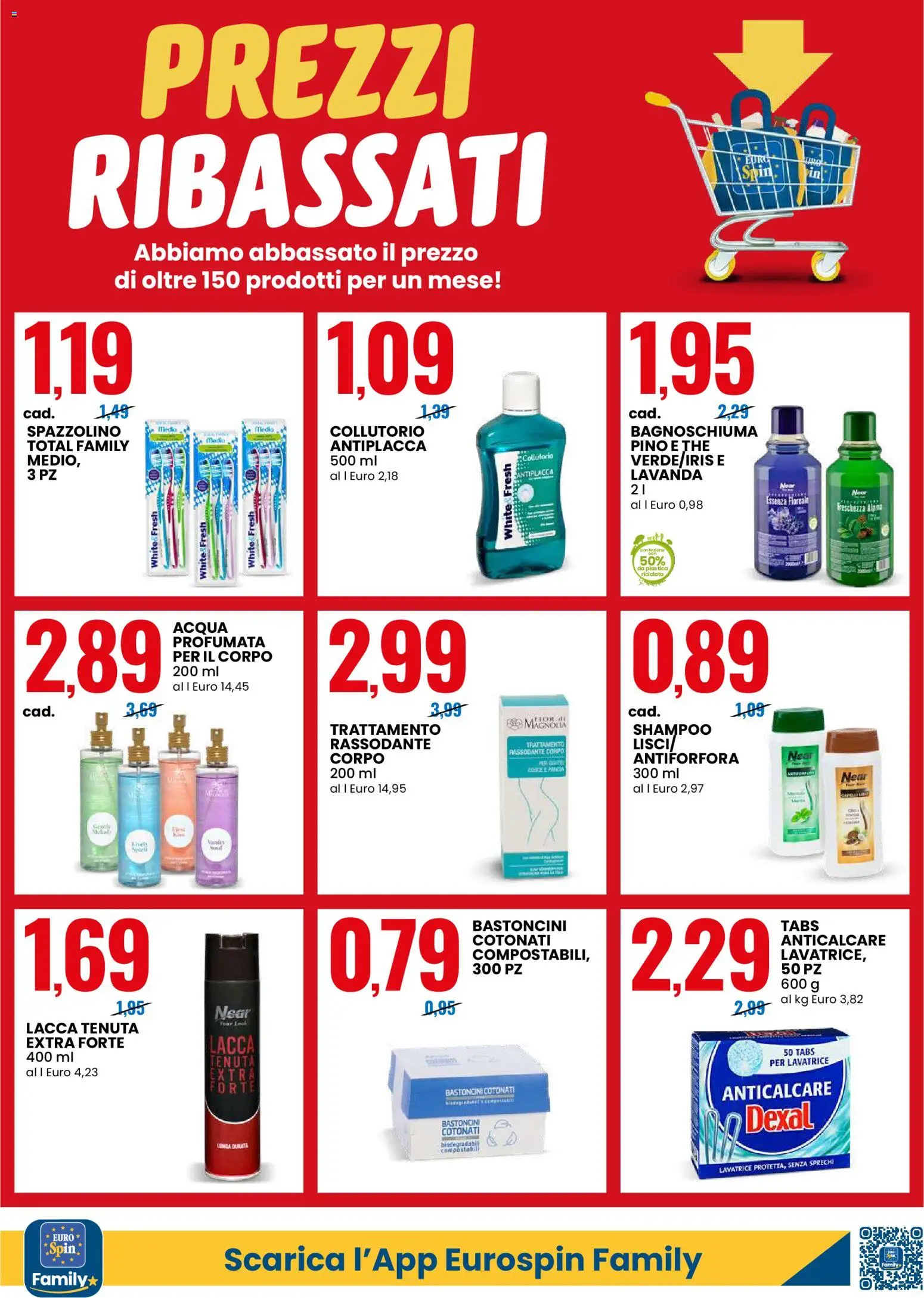 Volantino Eurospin del 01.03.2026 | Pagina: 14 | Prodotti: Lacca, Collutorio, Anticalcare, Lavatrice