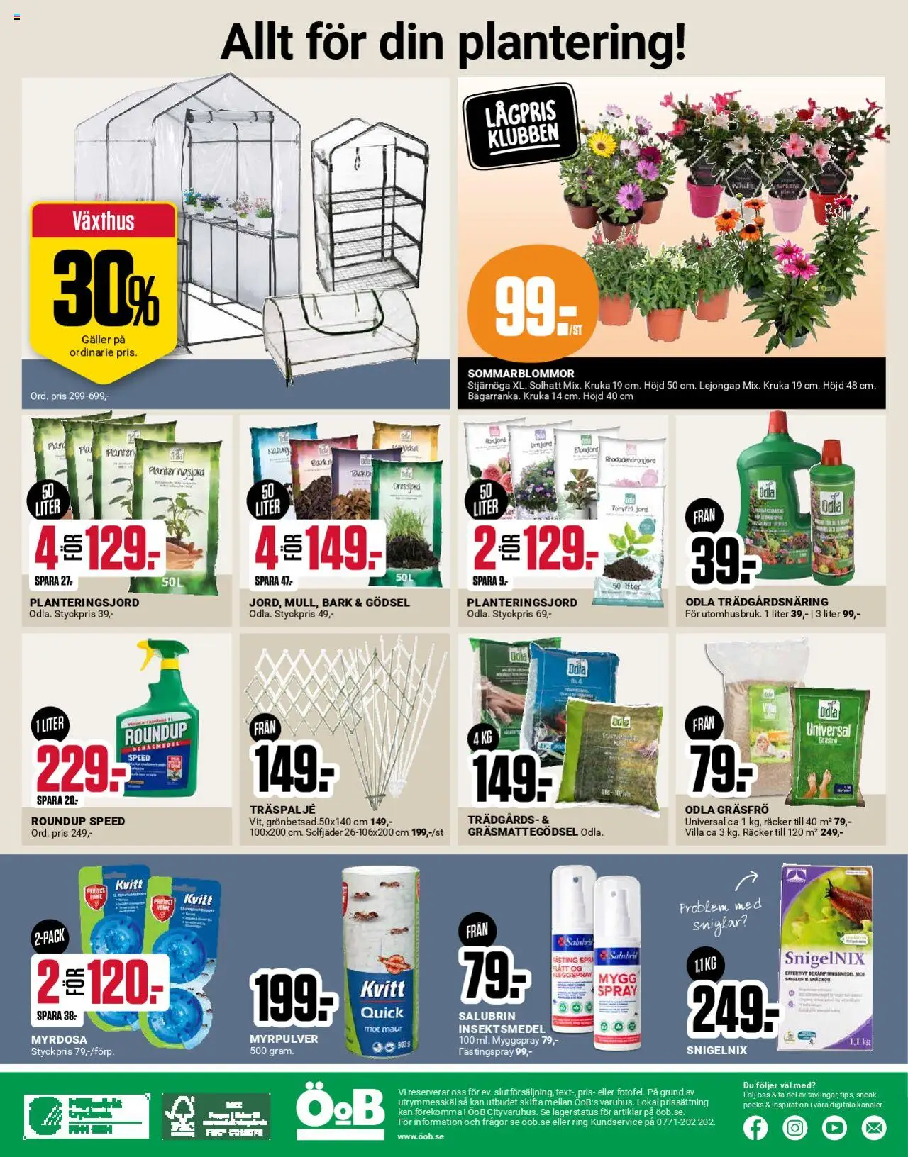 ÖoB reklamblad aktuell från 16.06.2025 | Sida: 12 | Produkter: Stjärnöga, Gräsmattegödsel, Planteringsjord, Galler