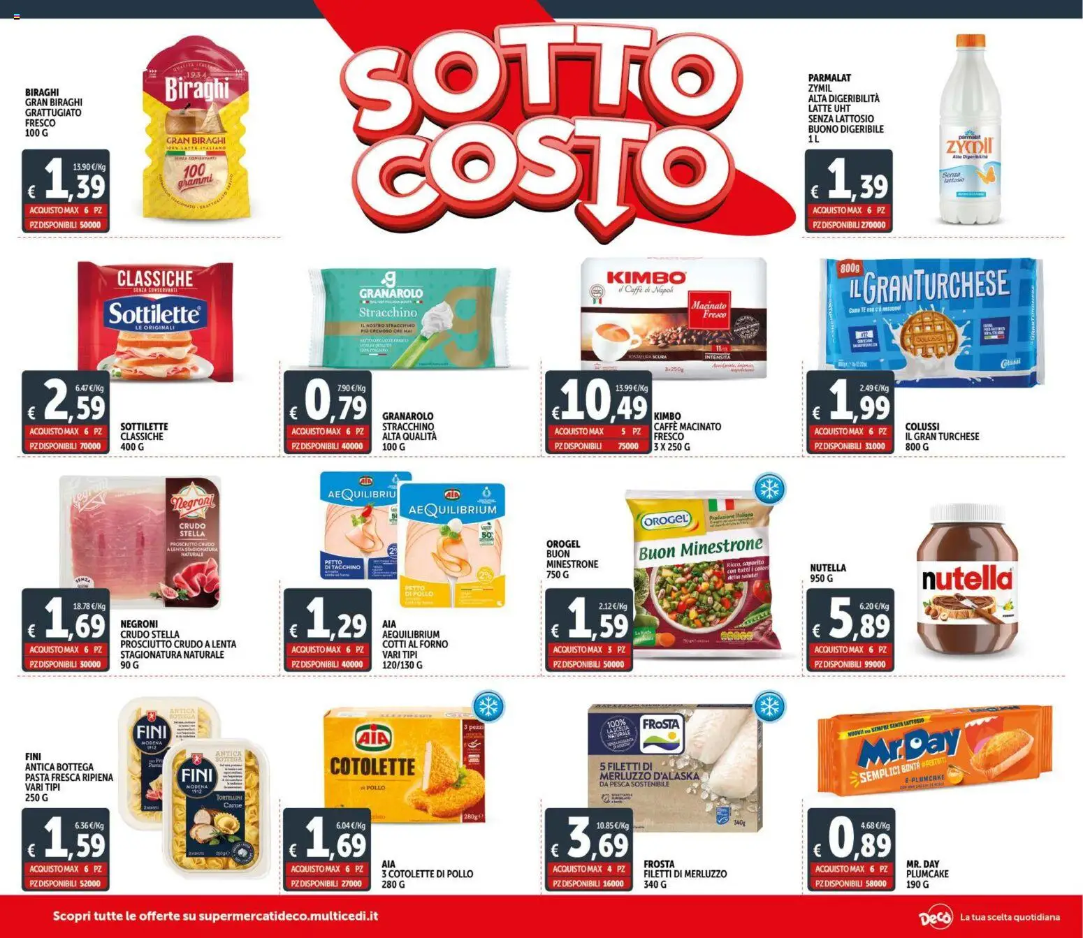 Volantino Decò del 30.01.2026 | Pagina: 2 | Prodotti: Caffè, Tè, Merluzzo, Pesca