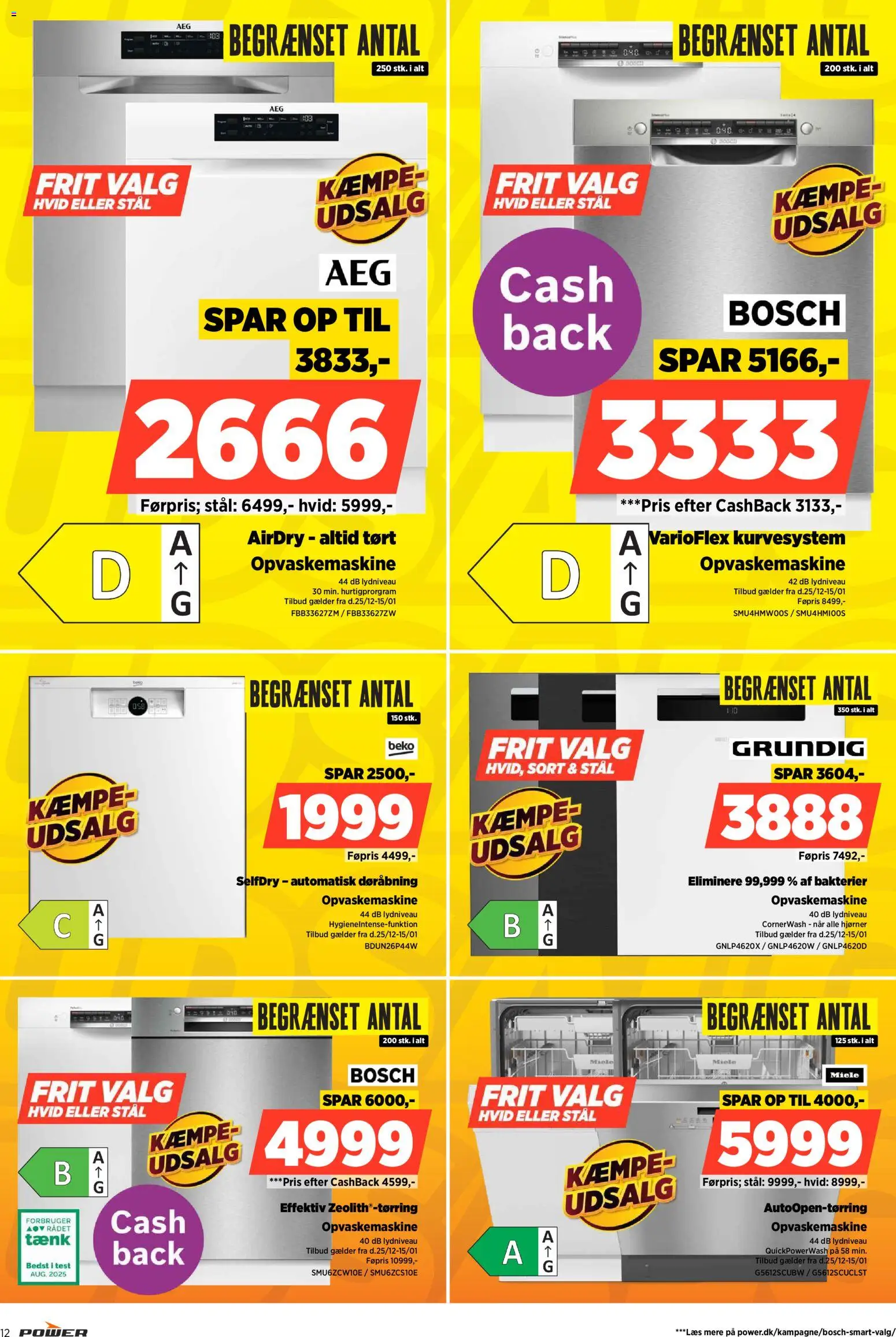 Power tilbudsavis – gyldig fra 25.12.2025 | Side: 12 | Produkter: Opvaskemaskine