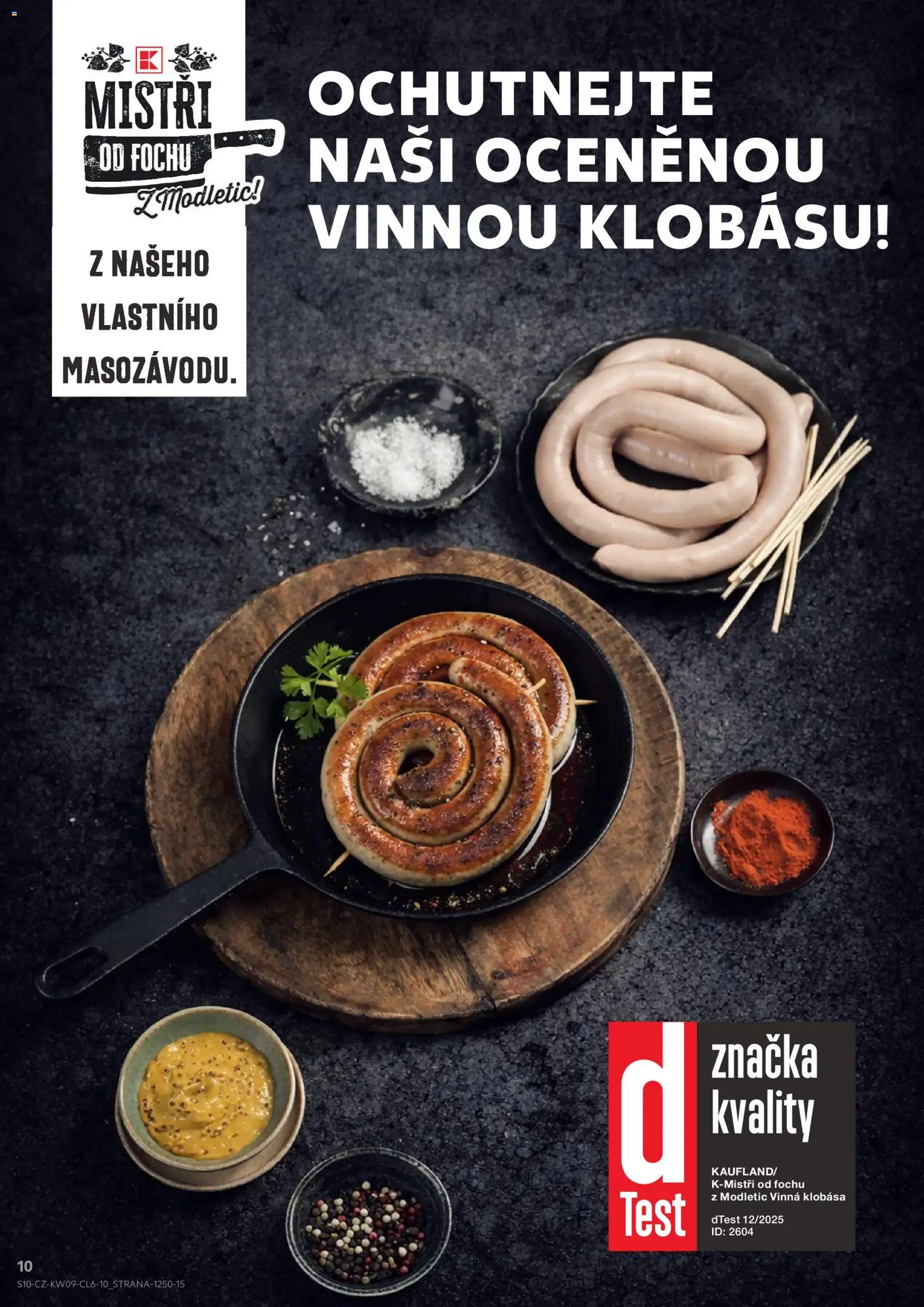 Kaufland leták - Kolín od 23.02.2026 | Strana: 10 | Produkty: Test, Vinná klobása, Klobása