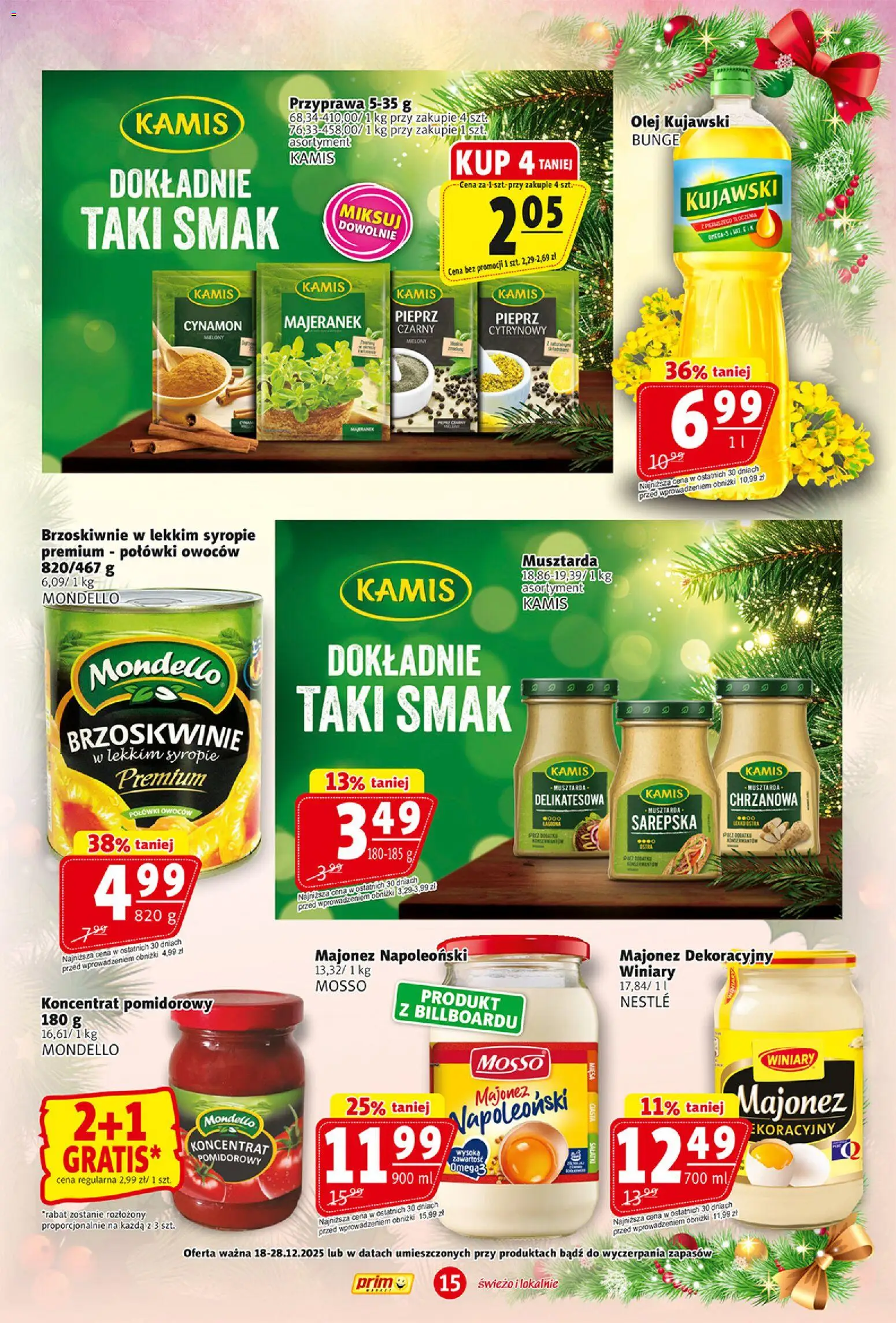 Prim Market Gazetka od 18.12.2025 | Strona: 15 | Produkty: Cynamon, Majeranek, Musztarda, Pieprz