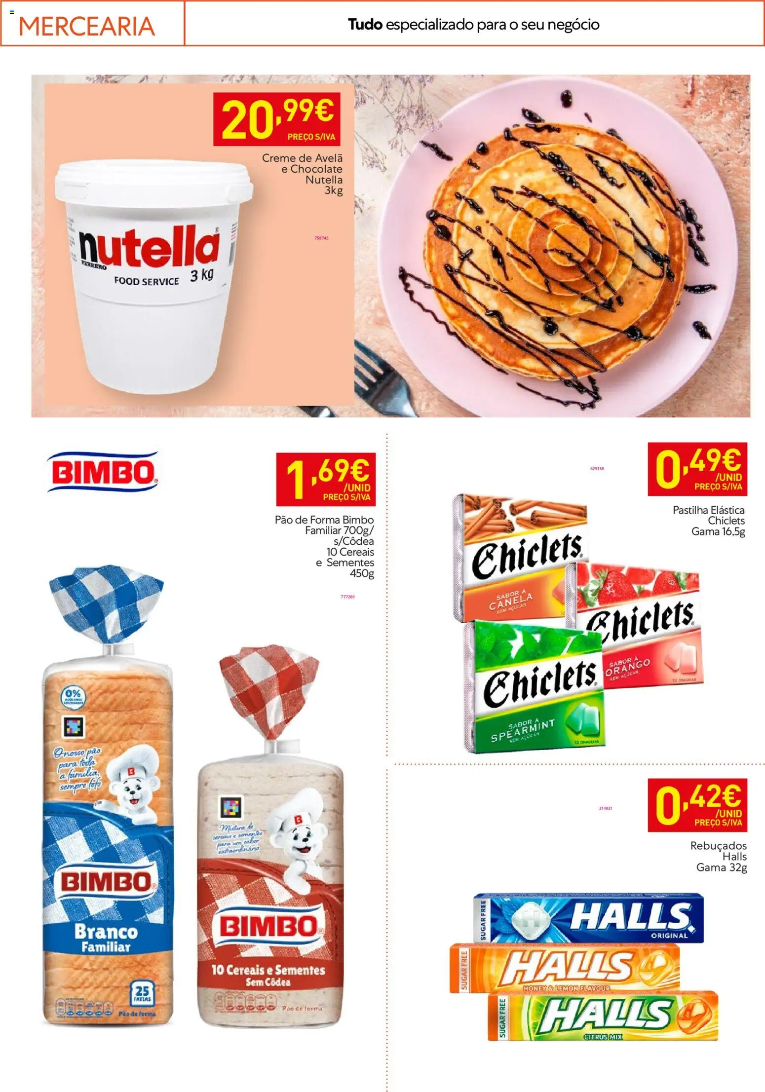 Recheio - Horeca Bons Negócios │ válido de 13.01.2026 | Página: 17 | Produtos: Chocolate, Açúcar, Cereais, Creme