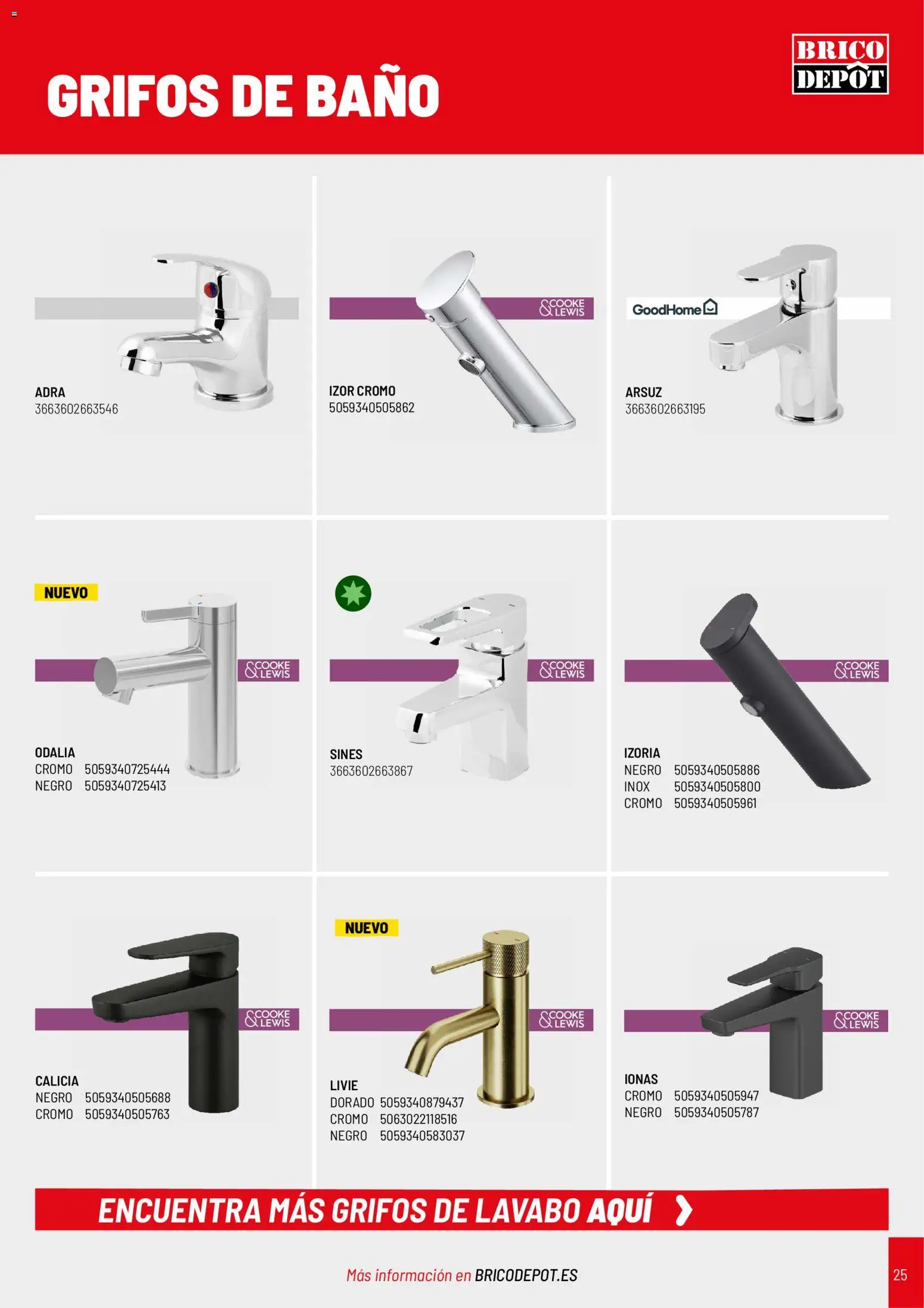 Brico Depôt Baños │ válido desde el 02.01.2026 | Página: 25 | Productos: Lavabo, Baño