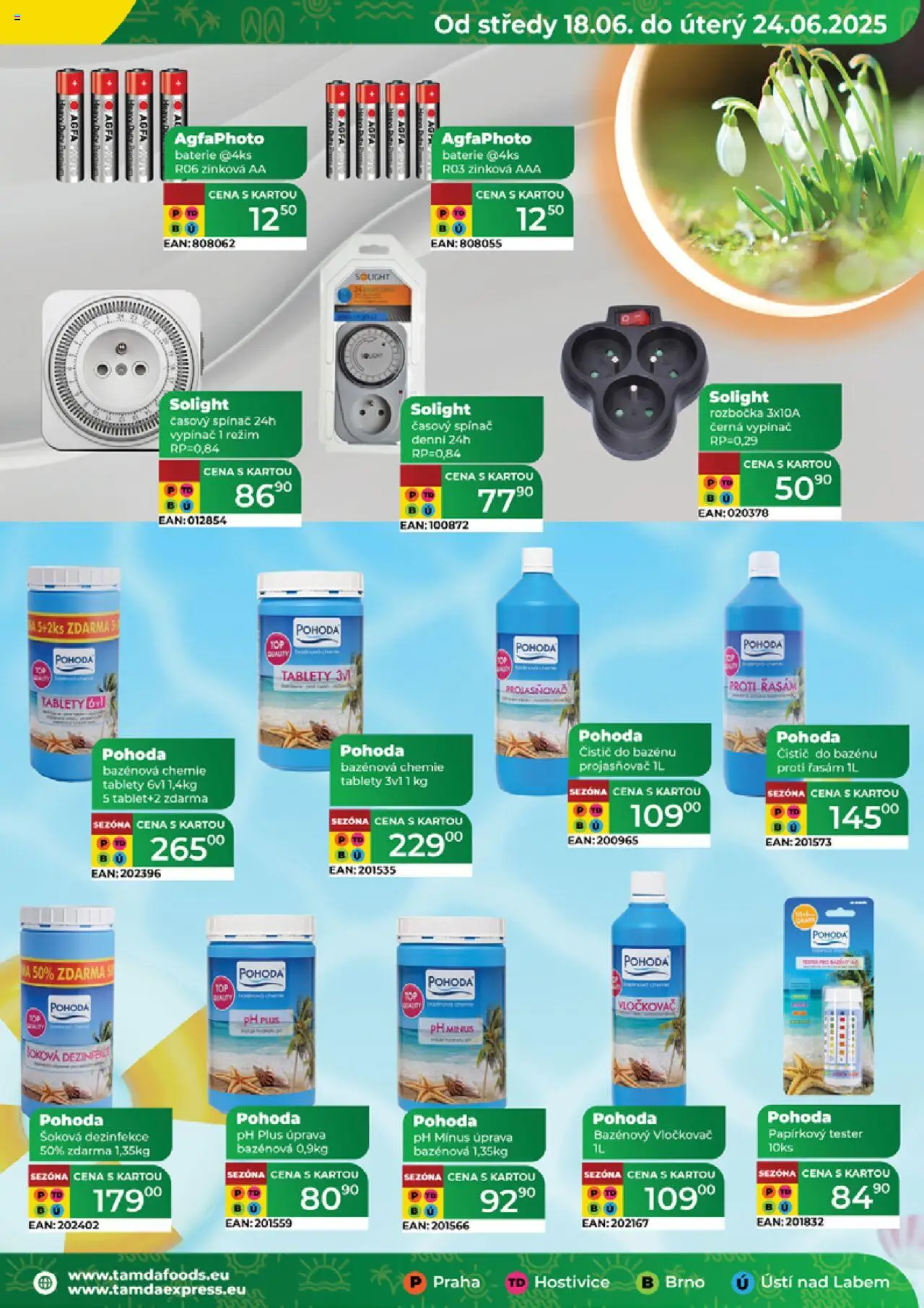 Tamda Foods leták od 18.06.2025 | Strana: 31 | Produkty: Bazénová chemie, Test, Vypínač, Baterie