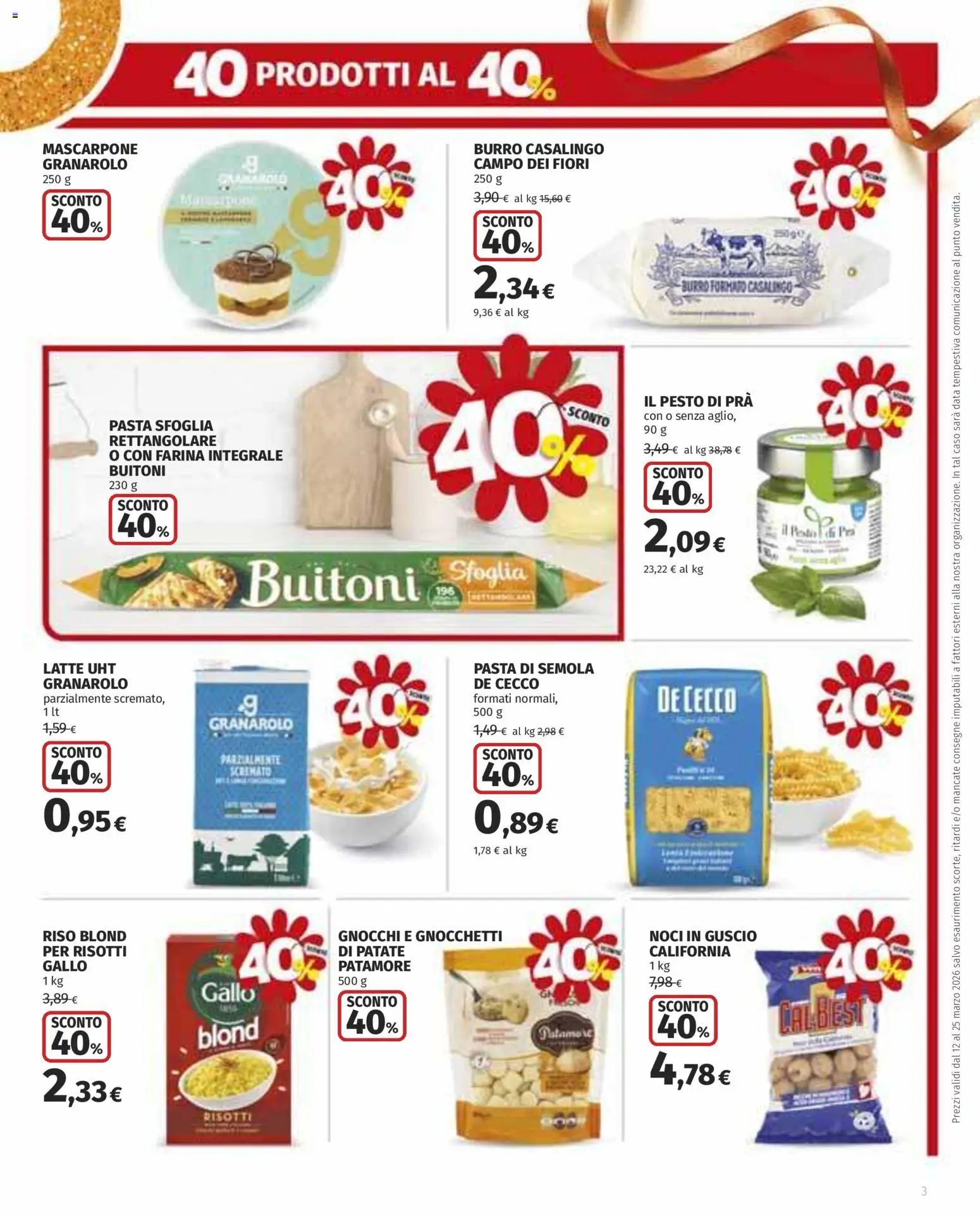 Volantino COOP del 12.03.2026 | Pagina: 3 | Prodotti: Pesto, Mascarpone, Gnocchi, Gnocchetti